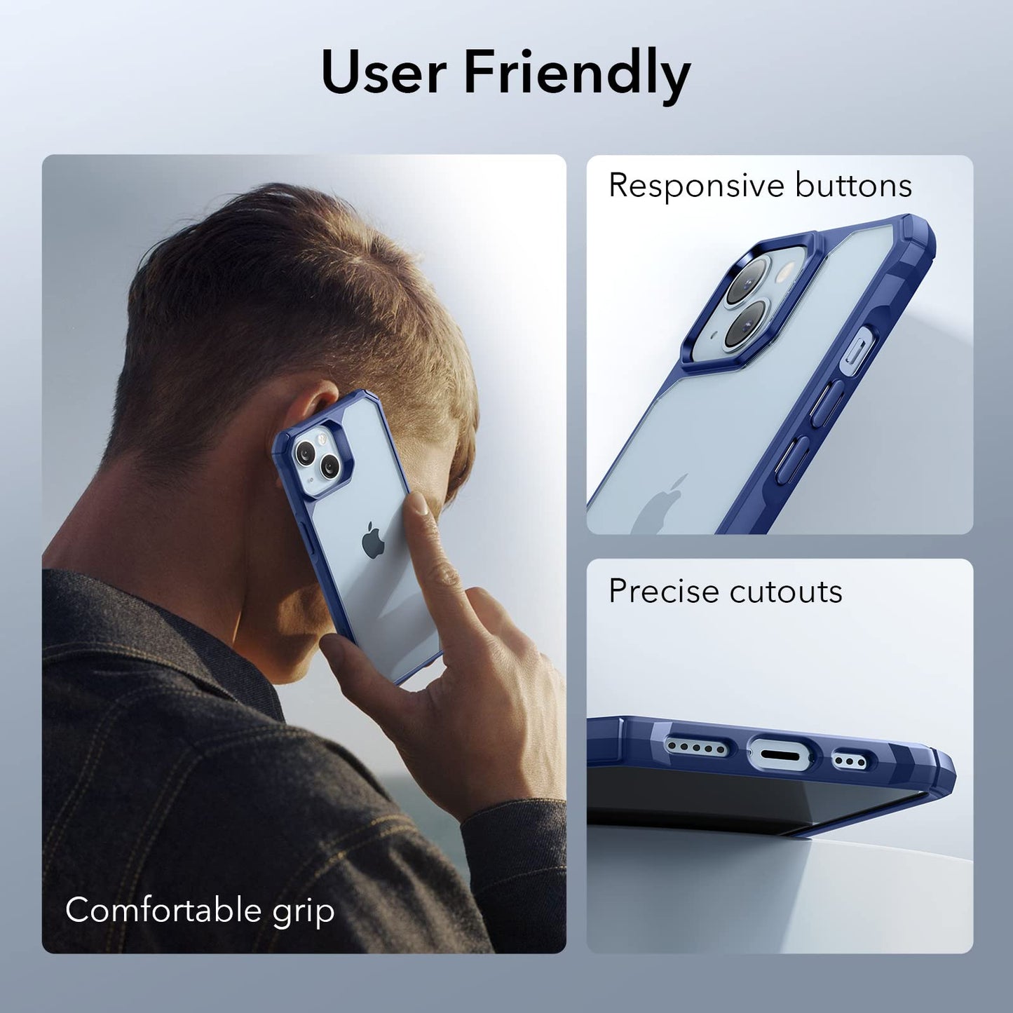 ESR Air Armor Case, Compatible with iPhone 13 Pro Max Case, Military-Grade Drop Protection, Shock-Absorbing Corners, Yellowing-Resistant Hard Back, Scratch Resistant, Clear