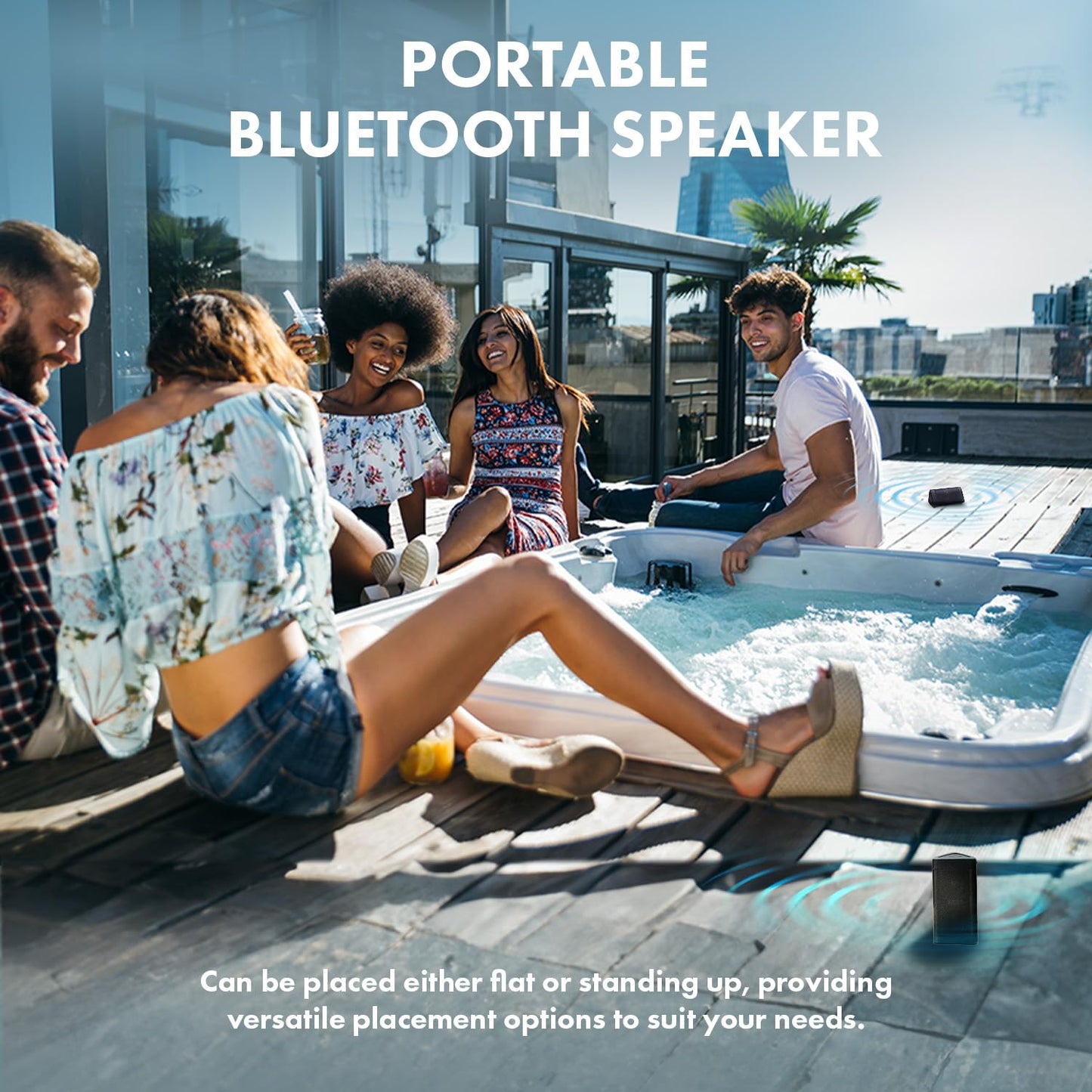 OontZ Angle 3 Bluetooth 5.4 Speaker, up to 100 ft Wireless Range, up to 24 Hrs Playtime, Portable Small Speaker for iPhone, Android Phones, Crystal Clear Sound, IPX5 Portable Bluetooth Speaker, Black