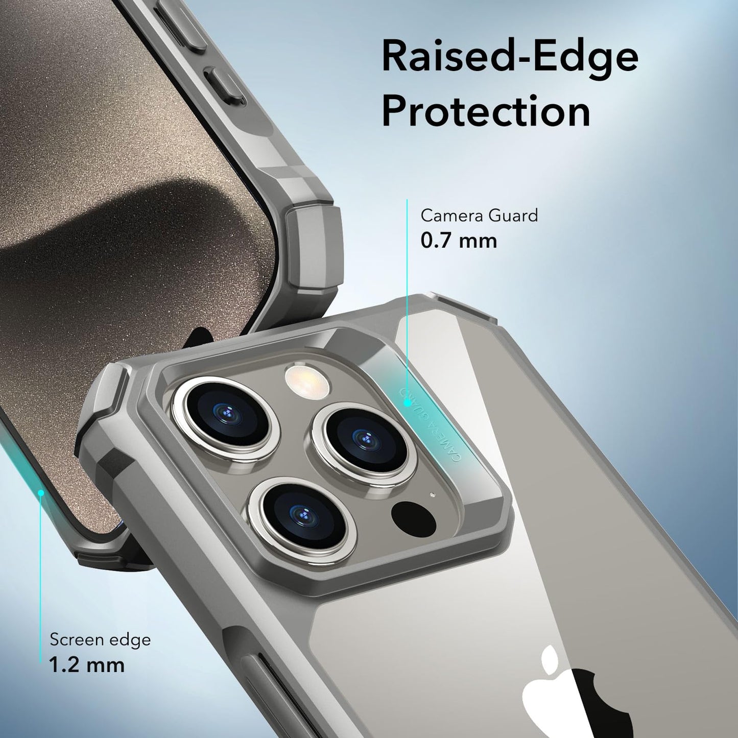 ESR Air Armor Case, Compatible with iPhone 13 Pro Max Case, Military-Grade Drop Protection, Shock-Absorbing Corners, Yellowing-Resistant Hard Back, Scratch Resistant, Clear