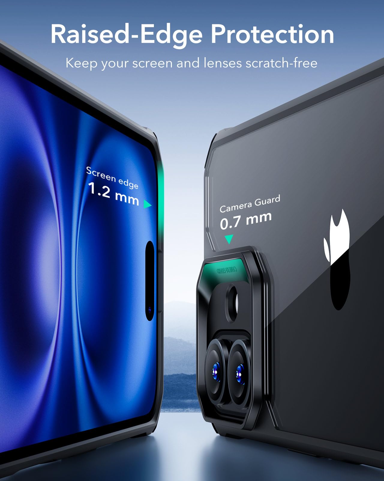 ESR Air Armor Case, Compatible with iPhone 13 Pro Max Case, Military-Grade Drop Protection, Shock-Absorbing Corners, Yellowing-Resistant Hard Back, Scratch Resistant, Clear