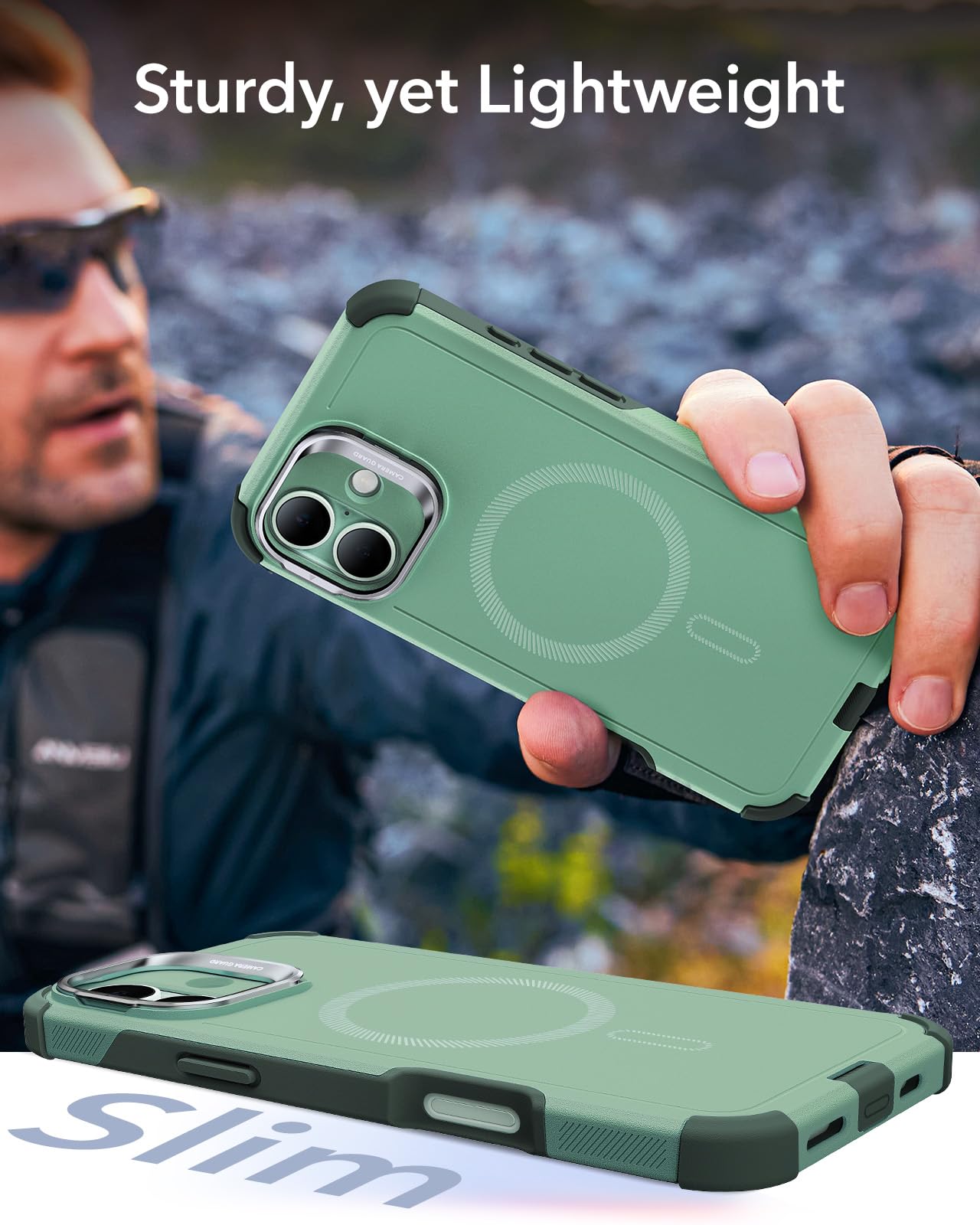 ESR Air Armor Case, Compatible with iPhone 13 Pro Max Case, Military-Grade Drop Protection, Shock-Absorbing Corners, Yellowing-Resistant Hard Back, Scratch Resistant, Clear