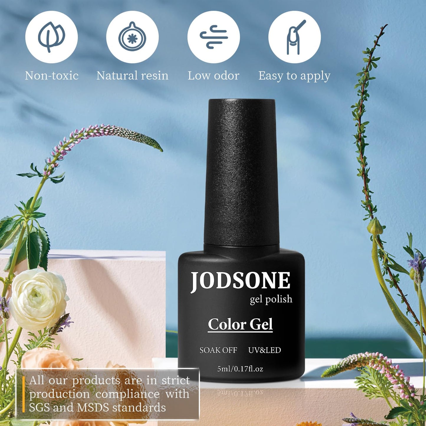 JODSONE 23 PCS Gel Nail Polish Kit with U V Light Popular Color with Durable Base Coat Matte Glossy Top Coat