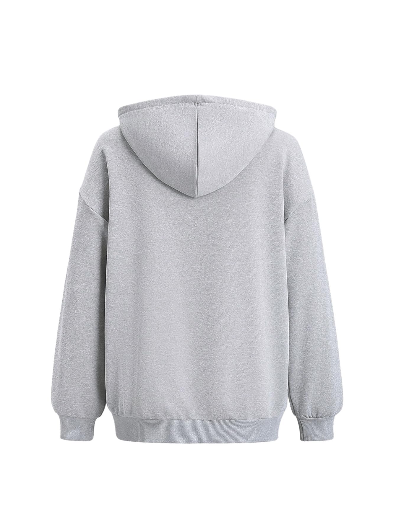 SOLY HUX Graphic Hoodies for Women Letter Print Drawstring Hooded Sweatshirt Long Sleeve Fall Pullover Tops with Pocket