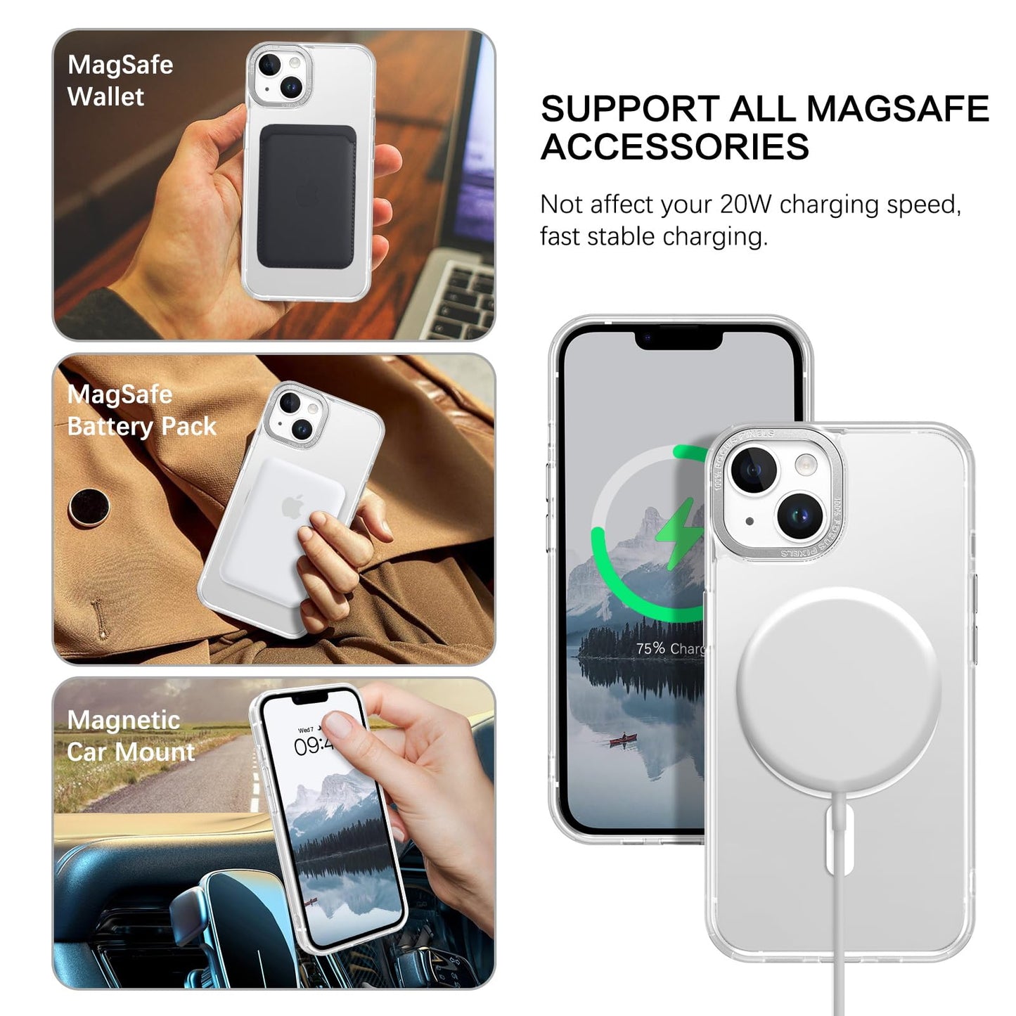 BENTOBEN Magnetic for iPhone 13 Case & iPhone 14 Case [Compatible with Magsafe] Translucent Matte Phone Case iPhone 13/14 Slim Fit Shockproof Women Men Protective Cover for iPhone 13/14 6.1", Hot Pink