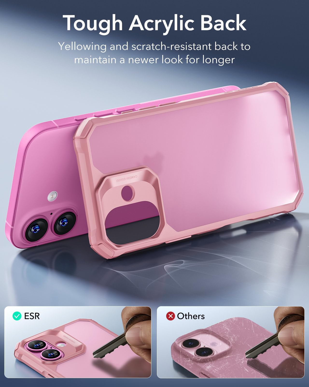 ESR Air Armor Case, Compatible with iPhone 13 Pro Max Case, Military-Grade Drop Protection, Shock-Absorbing Corners, Yellowing-Resistant Hard Back, Scratch Resistant, Clear