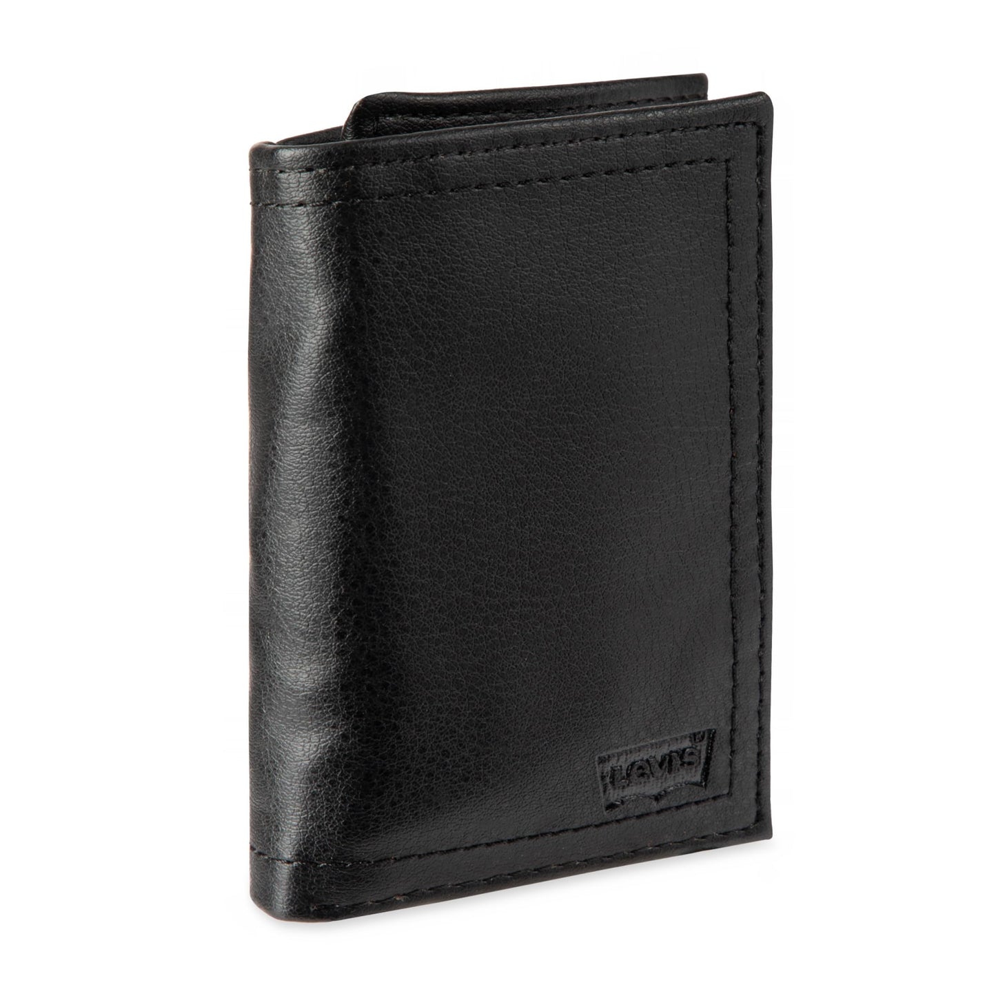 Levi's Men's Trifold Wallet-Sleek and Slim Includes Id Window and Credit Card Holder, Brown Stitch, One Size