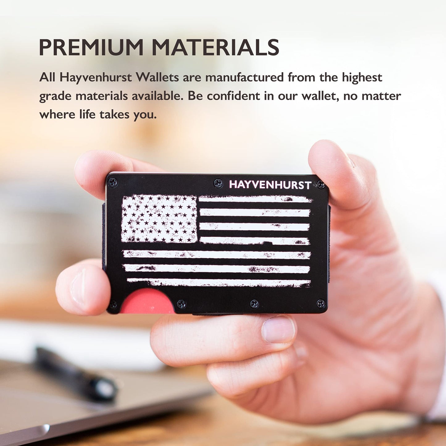 Hayvenhurst Wallet For Men - Reinvented Design Men's Wallet - Slim, Minimalistic & Seamless, Blocks RFID Scanners, Holds 12 Cards & Has a Money Clip (Carbon Fiber)
