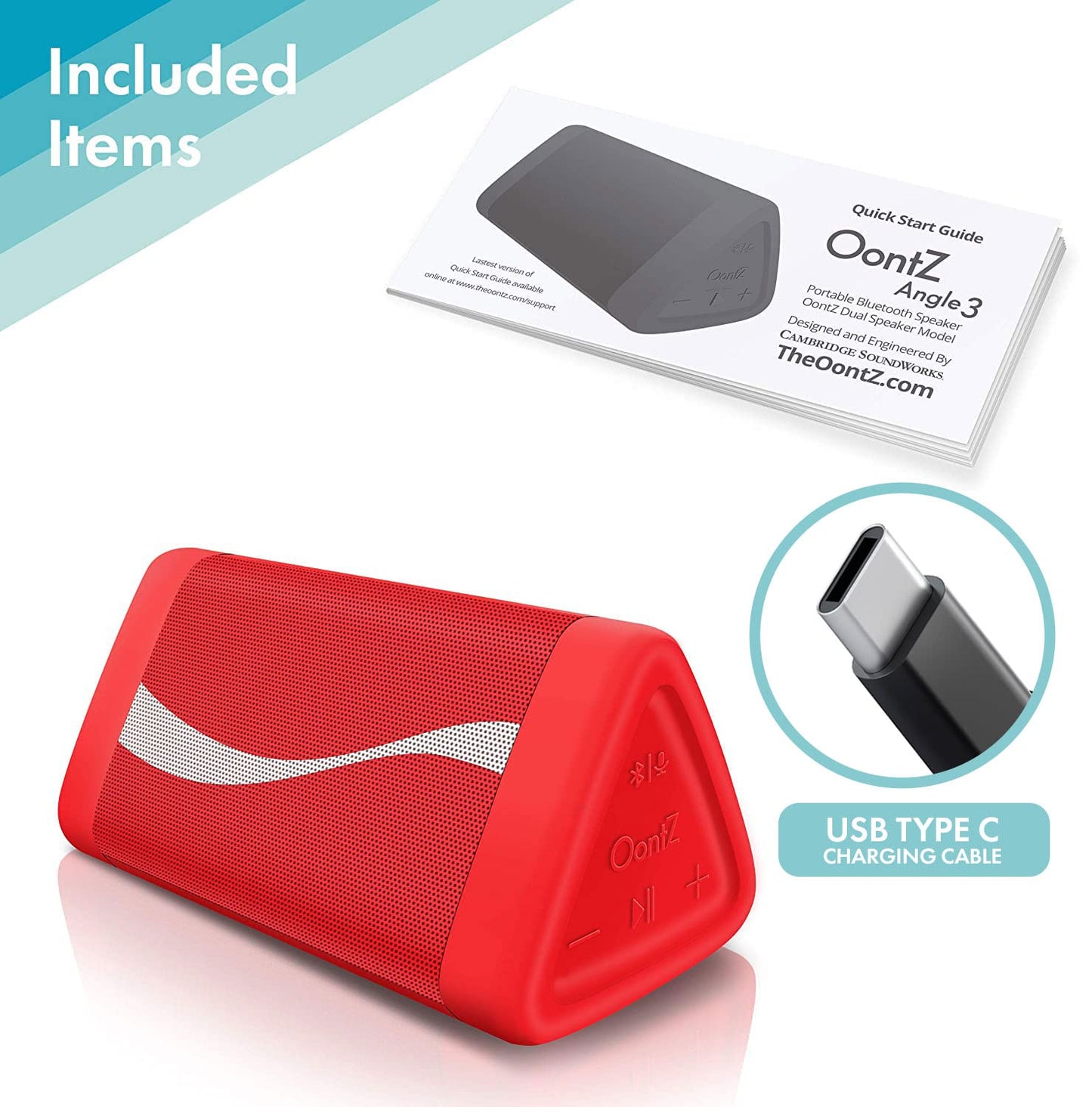 OontZ Angle 3 Bluetooth 5.4 Speaker, up to 100 ft Wireless Range, up to 24 Hrs Playtime, Portable Small Speaker for iPhone, Android Phones, Crystal Clear Sound, IPX5 Portable Bluetooth Speaker, Black