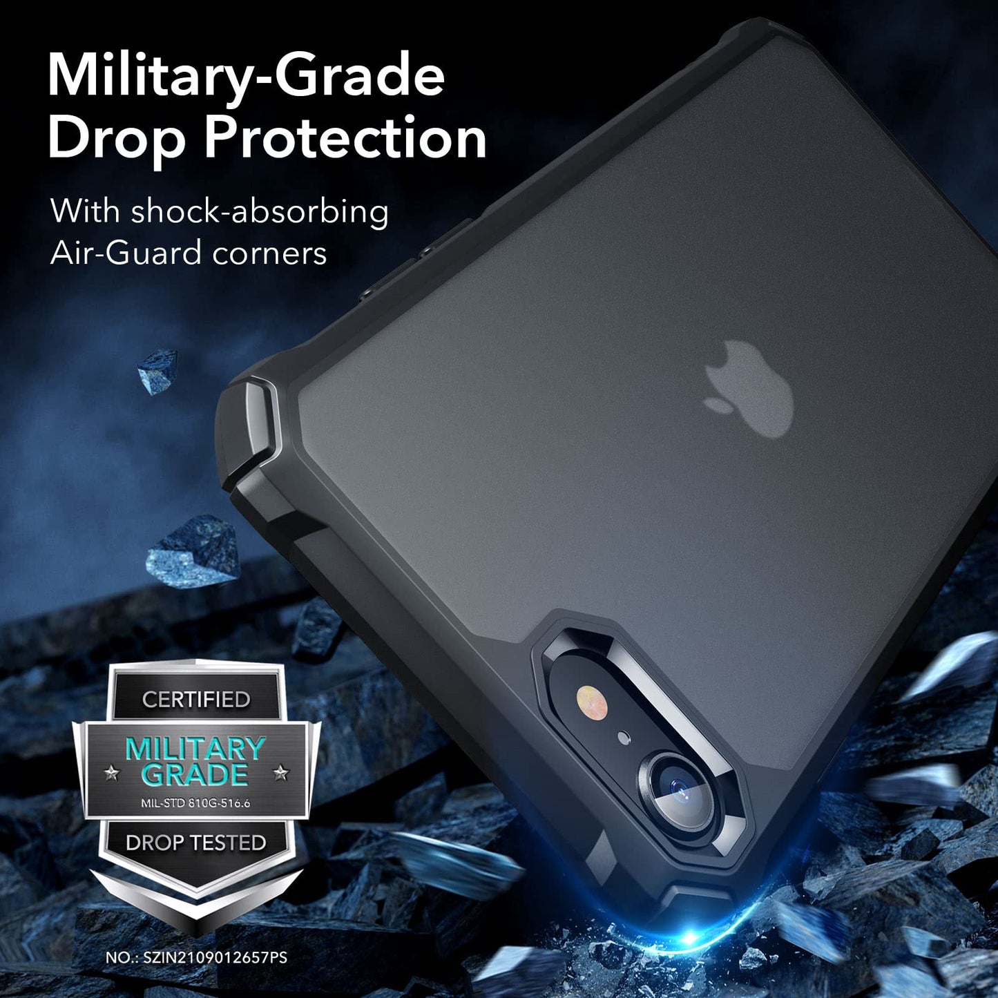 ESR Air Armor Case, Compatible with iPhone 13 Pro Max Case, Military-Grade Drop Protection, Shock-Absorbing Corners, Yellowing-Resistant Hard Back, Scratch Resistant, Clear