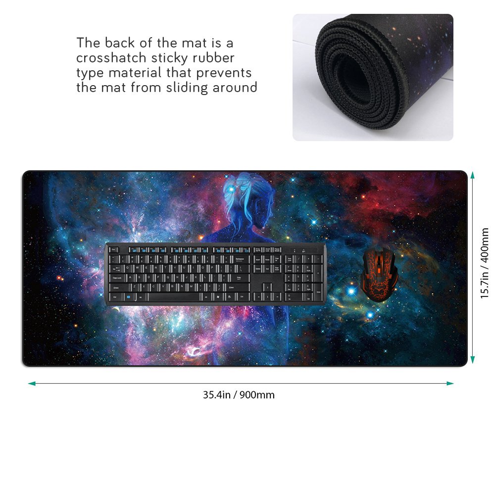 XXL Professional Large Mouse Pad & Computer Game Mouse Mat (35.4x15.7x0.1IN, Map) (90 * 40 Map)