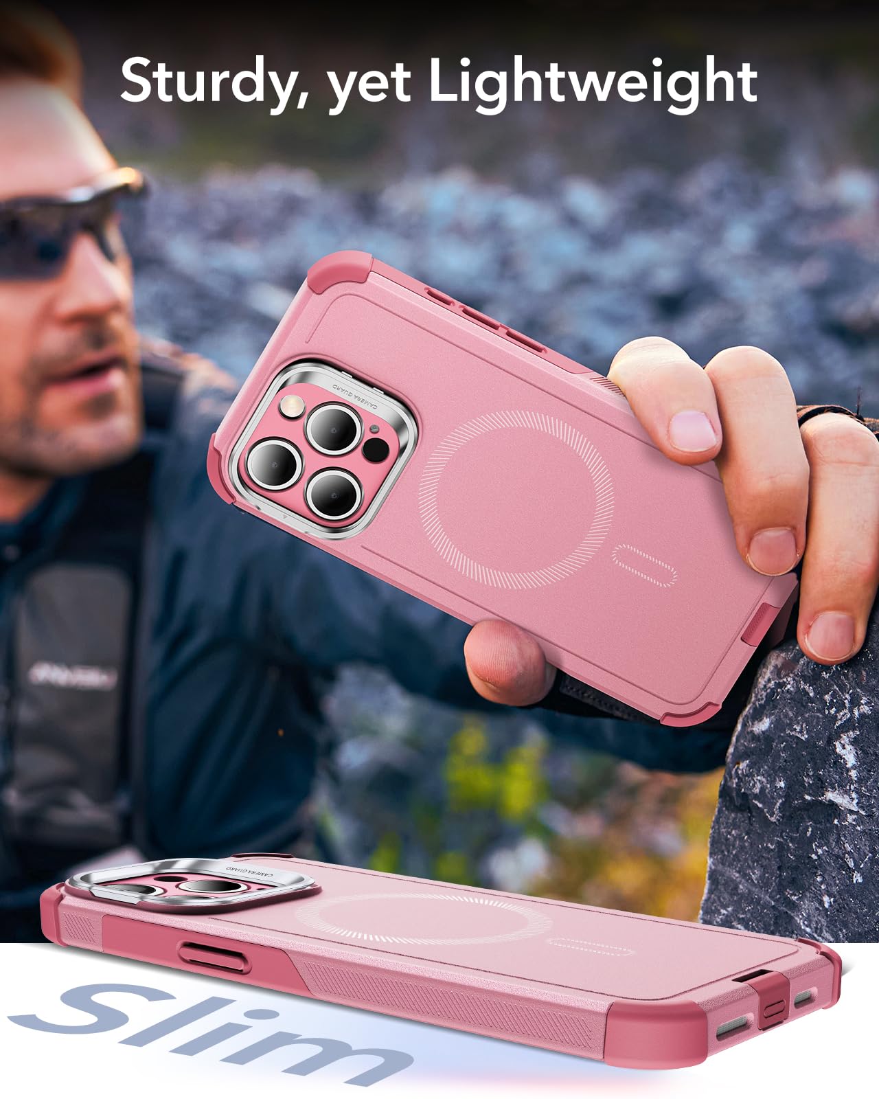 ESR Air Armor Case, Compatible with iPhone 13 Pro Max Case, Military-Grade Drop Protection, Shock-Absorbing Corners, Yellowing-Resistant Hard Back, Scratch Resistant, Clear