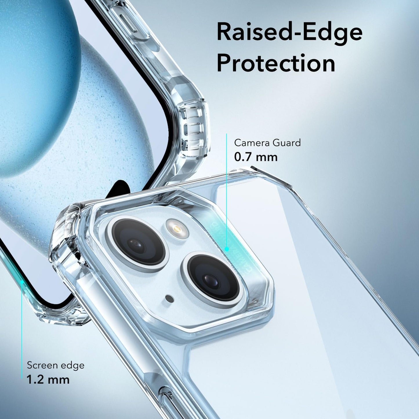 ESR Air Armor Case, Compatible with iPhone 13 Pro Max Case, Military-Grade Drop Protection, Shock-Absorbing Corners, Yellowing-Resistant Hard Back, Scratch Resistant, Clear