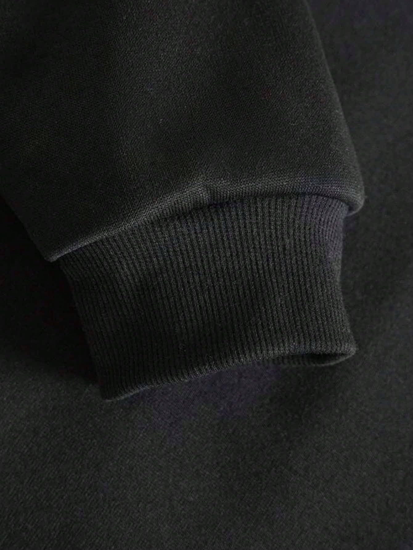 Floerns Men's Graphic Print Long Sleeve Drawstring Hoodie Pullover Sweatshirt