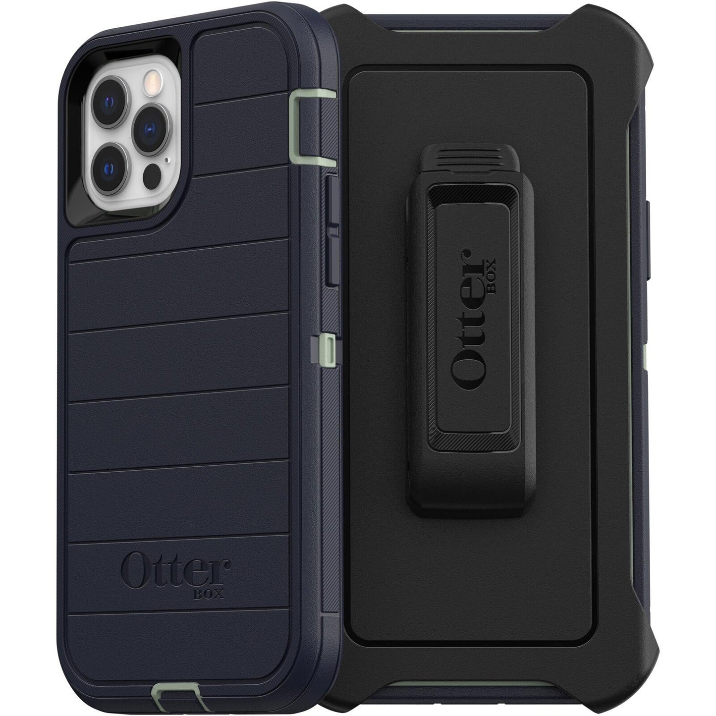 OtterBox iPhone 12 & iPhone 12 Pro Defender Series Case - Black, Rugged & Durable, with Port Protection, Includes Holster Clip Kickstand