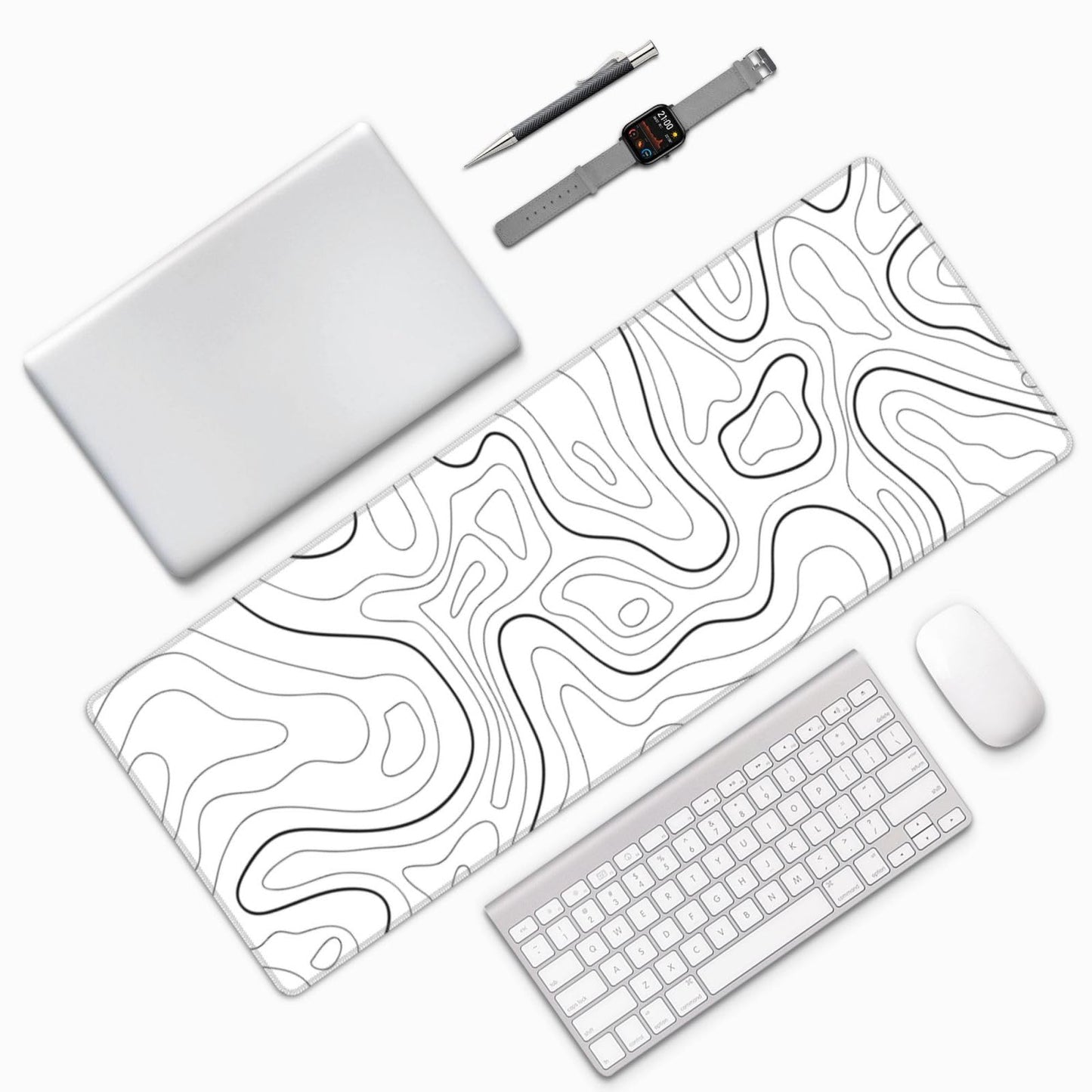 Japanese Mouse Pad, Large Japanese Desk Mat, XL Anime Gaming Keyboard Mat, Non-Slip Rubber Base, Big Extended Desk Protector for Home Office, 31.5”x11.8”