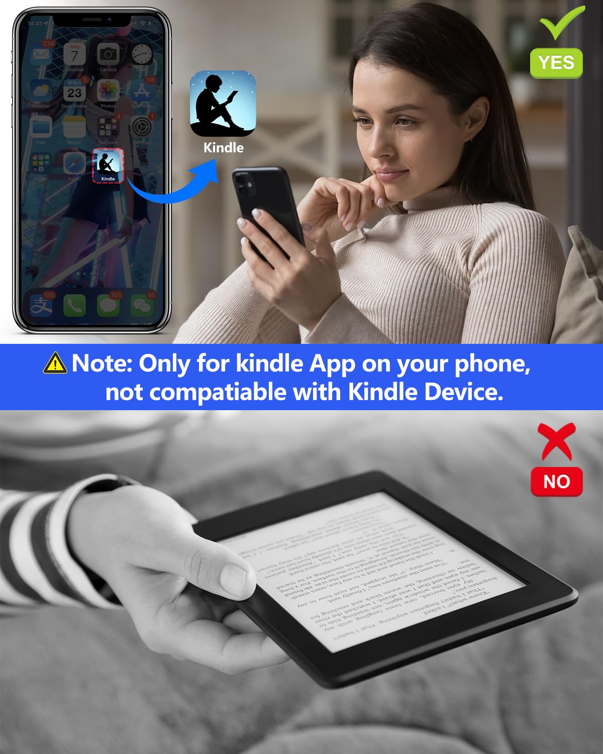 TikTok Scrolling Ring, TIK Tok Bluetooth Remote Control, Kindle APP Page Turner with Carrying Case, Camera Photo Clicker for iPhone, iPad, iOS, Android-Black…