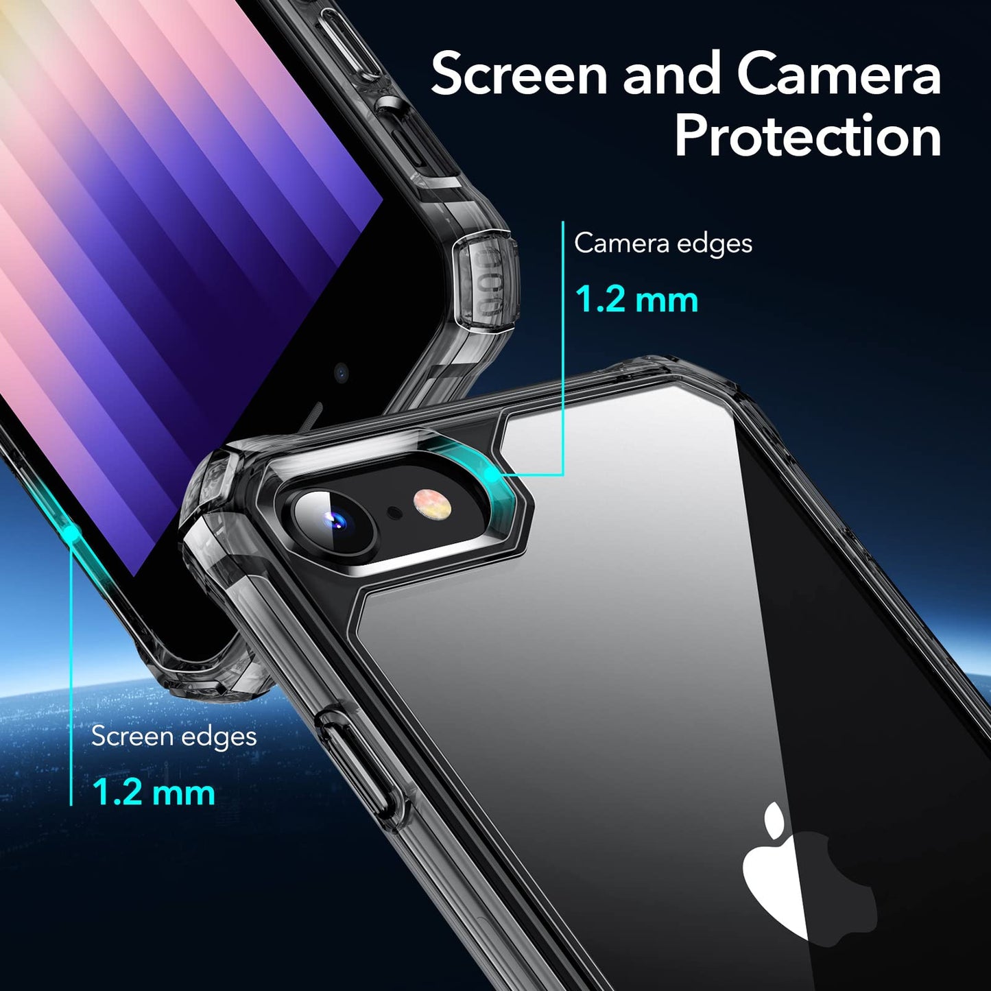 ESR Air Armor Case, Compatible with iPhone 13 Pro Max Case, Military-Grade Drop Protection, Shock-Absorbing Corners, Yellowing-Resistant Hard Back, Scratch Resistant, Clear