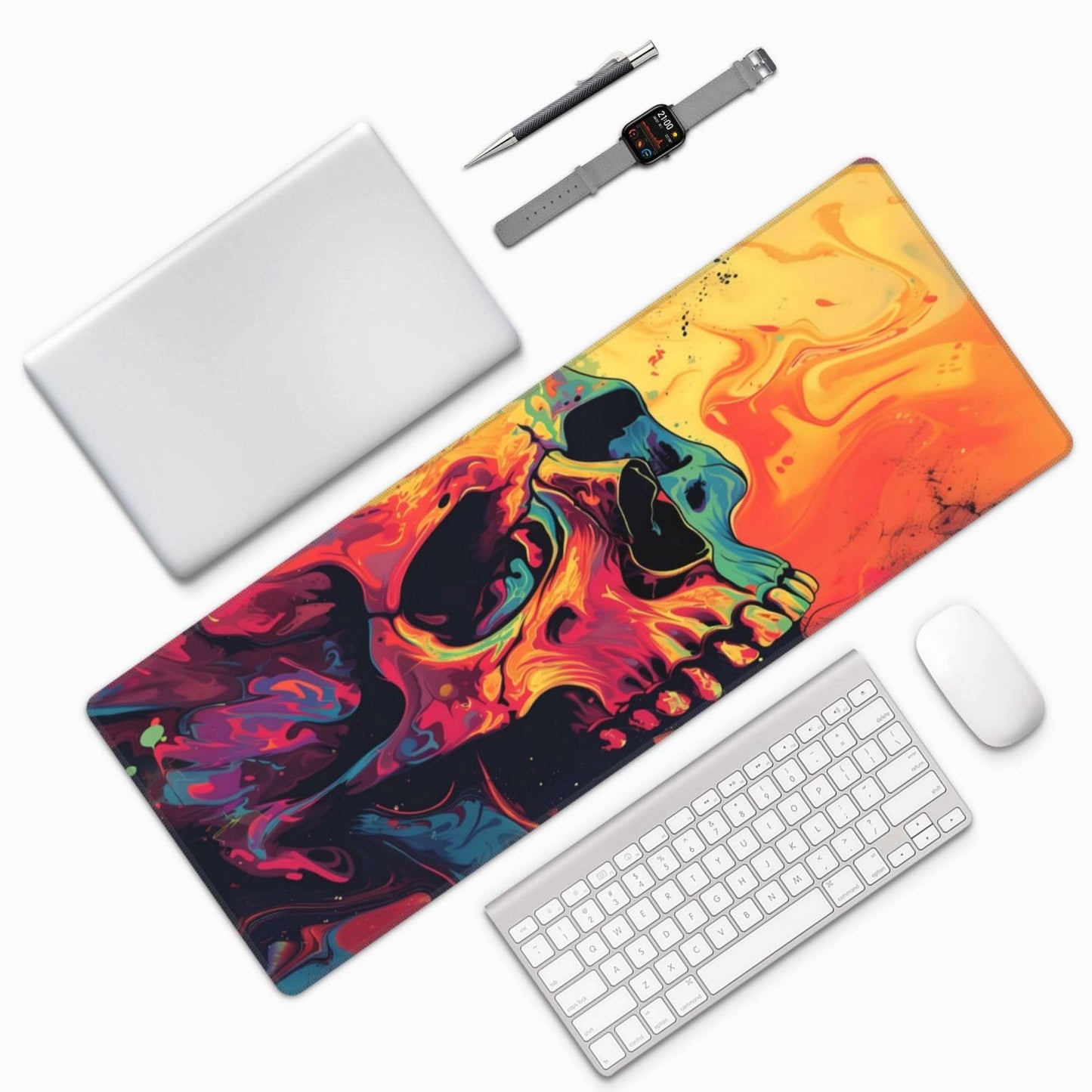 Japanese Mouse Pad, Large Japanese Desk Mat, XL Anime Gaming Keyboard Mat, Non-Slip Rubber Base, Big Extended Desk Protector for Home Office, 31.5”x11.8”