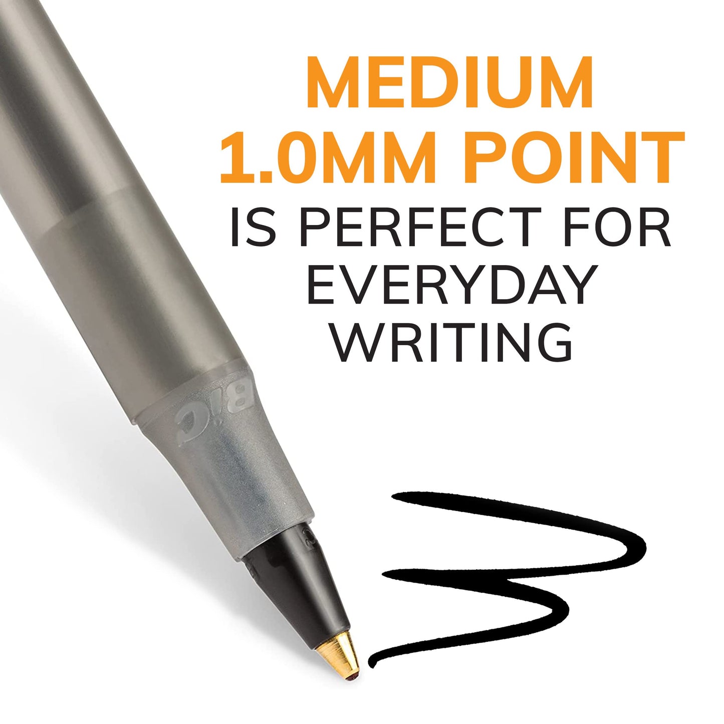 BIC Round Stic Xtra Life Ball Point Pen; Black 36 Pack