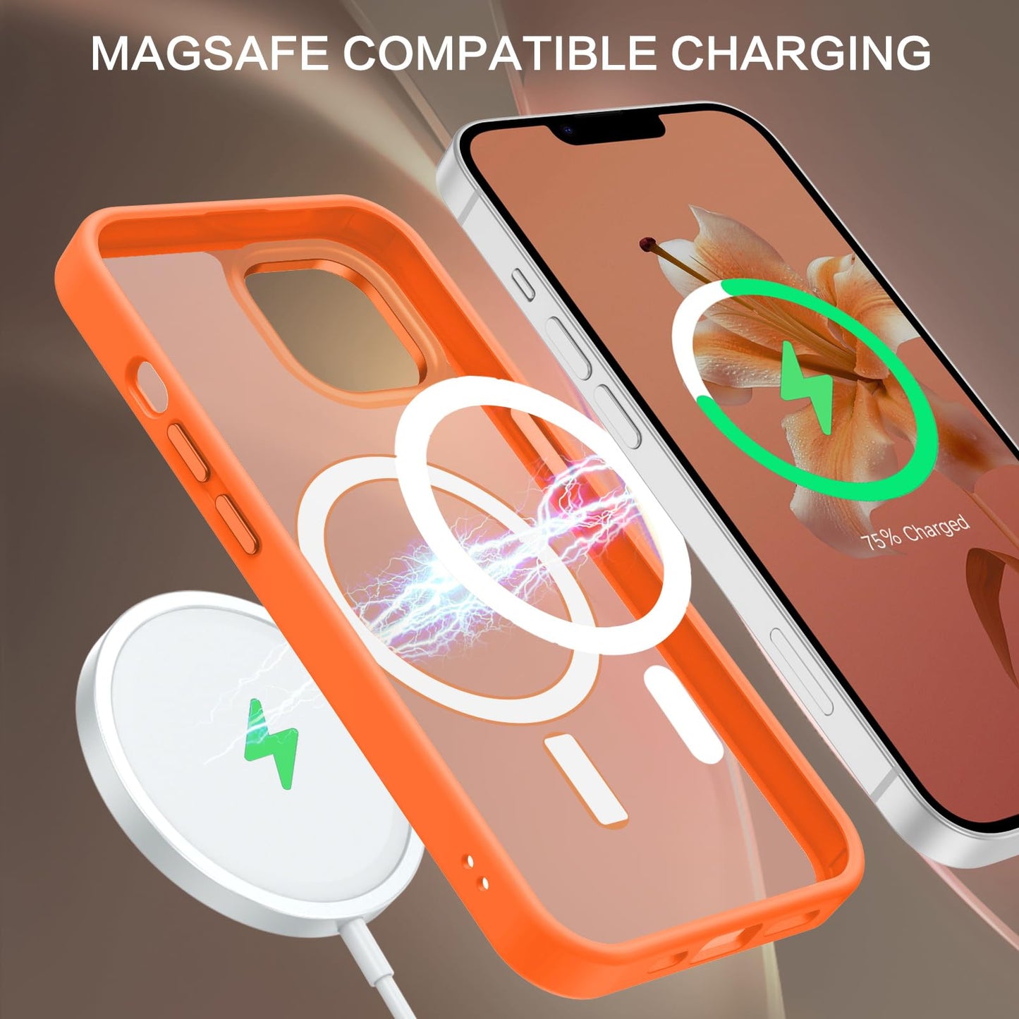 BENTOBEN Magnetic for iPhone 13 Case & iPhone 14 Case [Compatible with Magsafe] Translucent Matte Phone Case iPhone 13/14 Slim Fit Shockproof Women Men Protective Cover for iPhone 13/14 6.1", Hot Pink