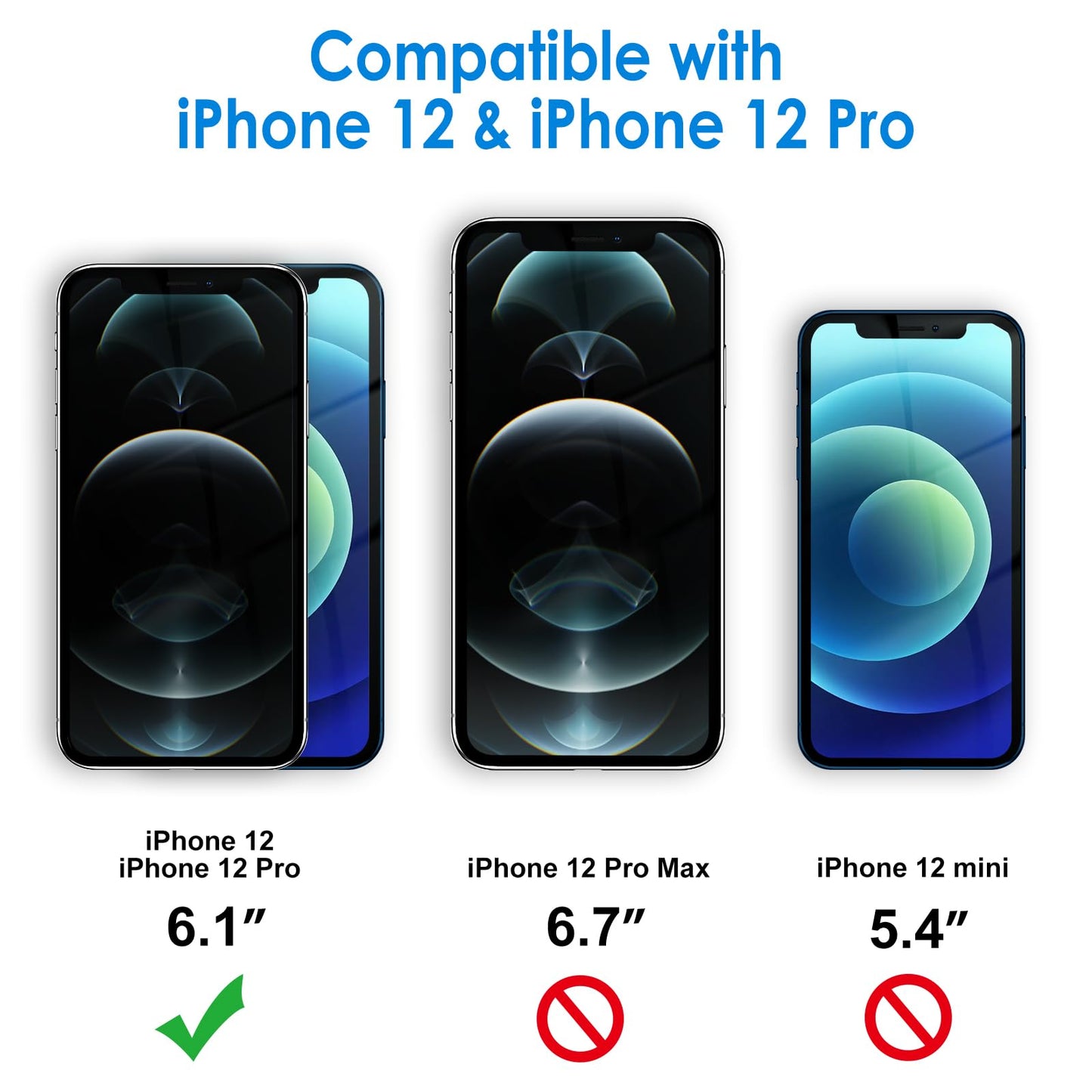 JETech Case for iPhone 12/12 Pro 6.1-Inch, Non-Yellowing Shockproof Phone Bumper Cover, Anti-Scratch Clear Back (HD Clear)