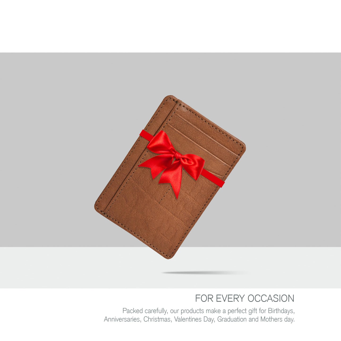 Leather Minimalist Wallet for Men & Women RFID Front Pocket Leather Card Holder Wallets