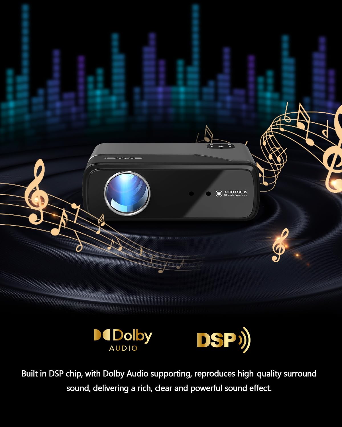 Smart 4K Projector 1400ANSI Daytime Viewing,High Brightness Movie Projetcor with WIFI6 Bluetooth NFC Casting for 300Inch Display 5G Home Theater Outdoor Projector with Netflix Disney+ Youtube Apps