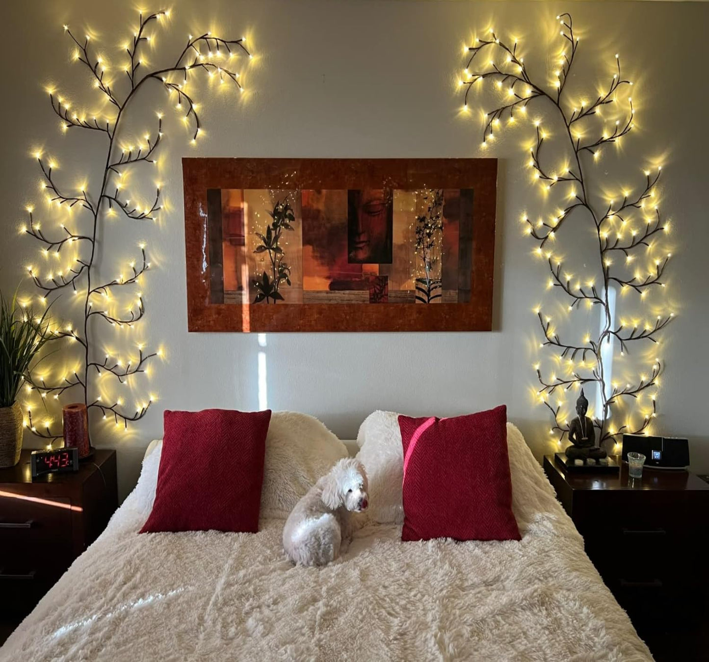 Enchanted Willow Vine Lights with Remote, Christmas Swags Decorations Indoor Room Decor, 18 Branches 144 LEDs Lighted Willow Vine Lights for Walls Bedroom Home Decor