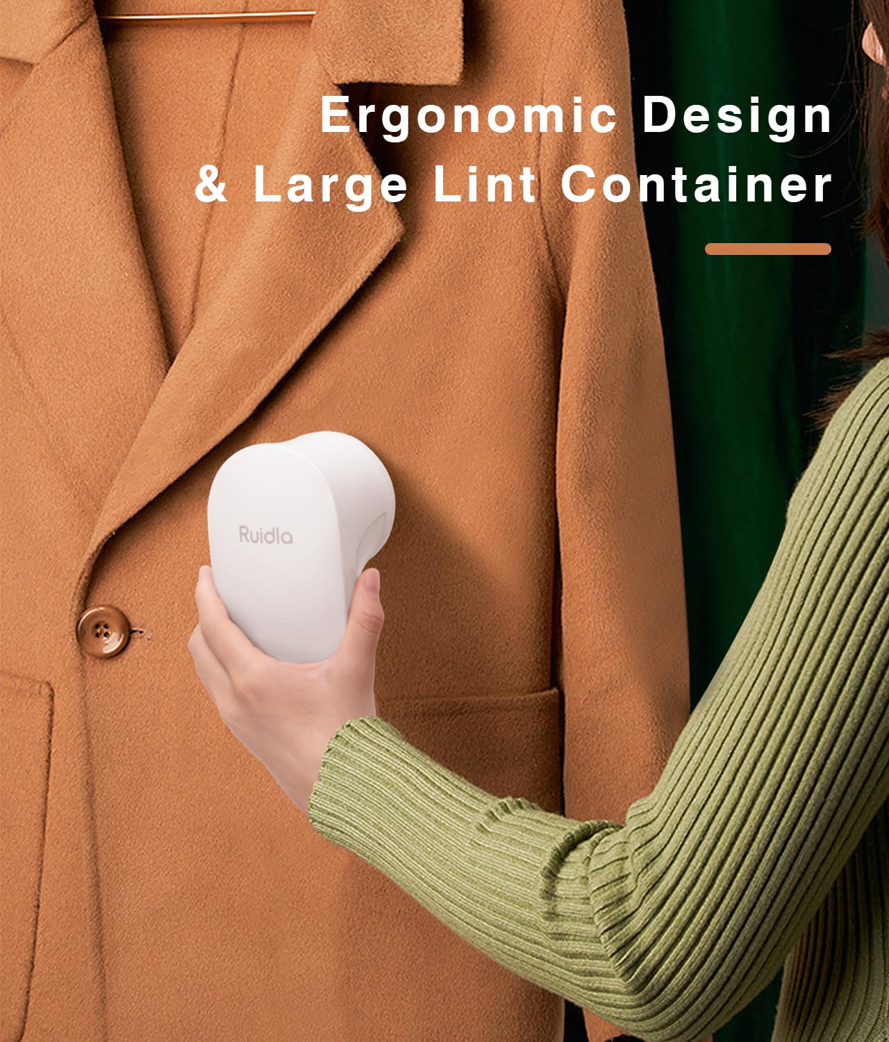 Fabric Shaver Lint Remover, Sweater Shaver with Replaceable Stainless Steel 6-Leaf Blades, Fabric Defuzzer for Clothes Fuzz, Lint Balls - Battery Operated