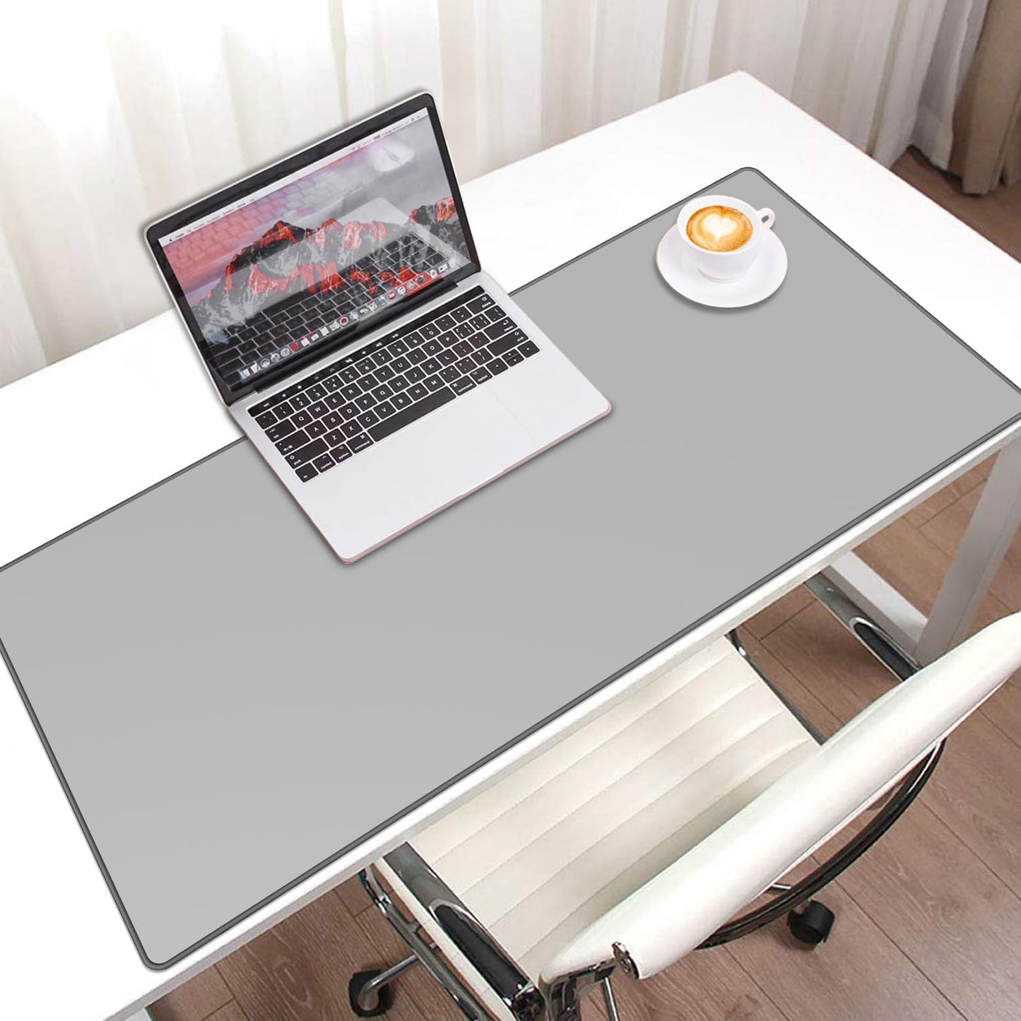 JIALONG Mouse Pad Large Gaming Desk Mat Extended Mousepad with Personalized Design Keyboard Pad for Laptop, Computer and PC - 35.4 x 15.7 inches Black World Map