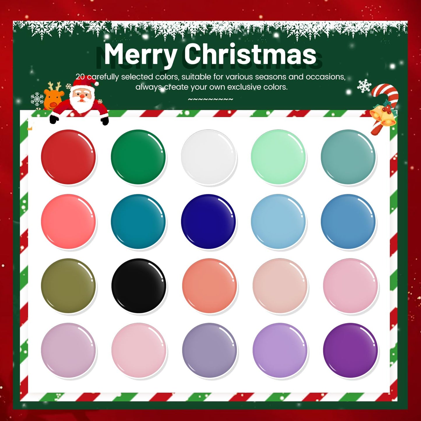 JODSONE 23 PCS Gel Nail Polish Kit with U V Light Popular Color with Durable Base Coat Matte Glossy Top Coat