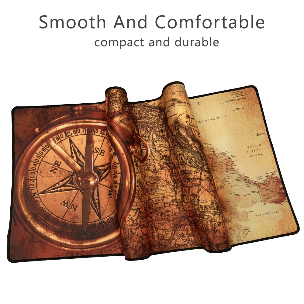 XXL Professional Large Mouse Pad & Computer Game Mouse Mat (35.4x15.7x0.1IN, Map) (90 * 40 Map)