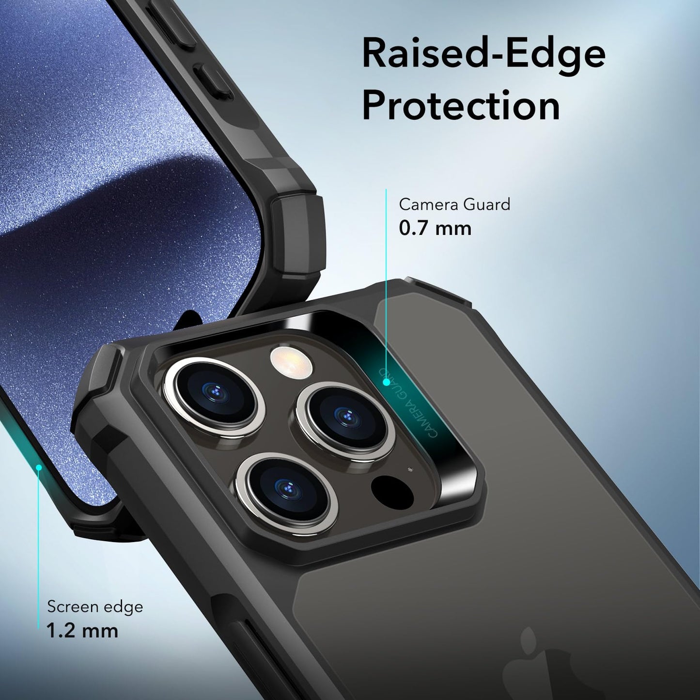 ESR Air Armor Case, Compatible with iPhone 13 Pro Max Case, Military-Grade Drop Protection, Shock-Absorbing Corners, Yellowing-Resistant Hard Back, Scratch Resistant, Clear