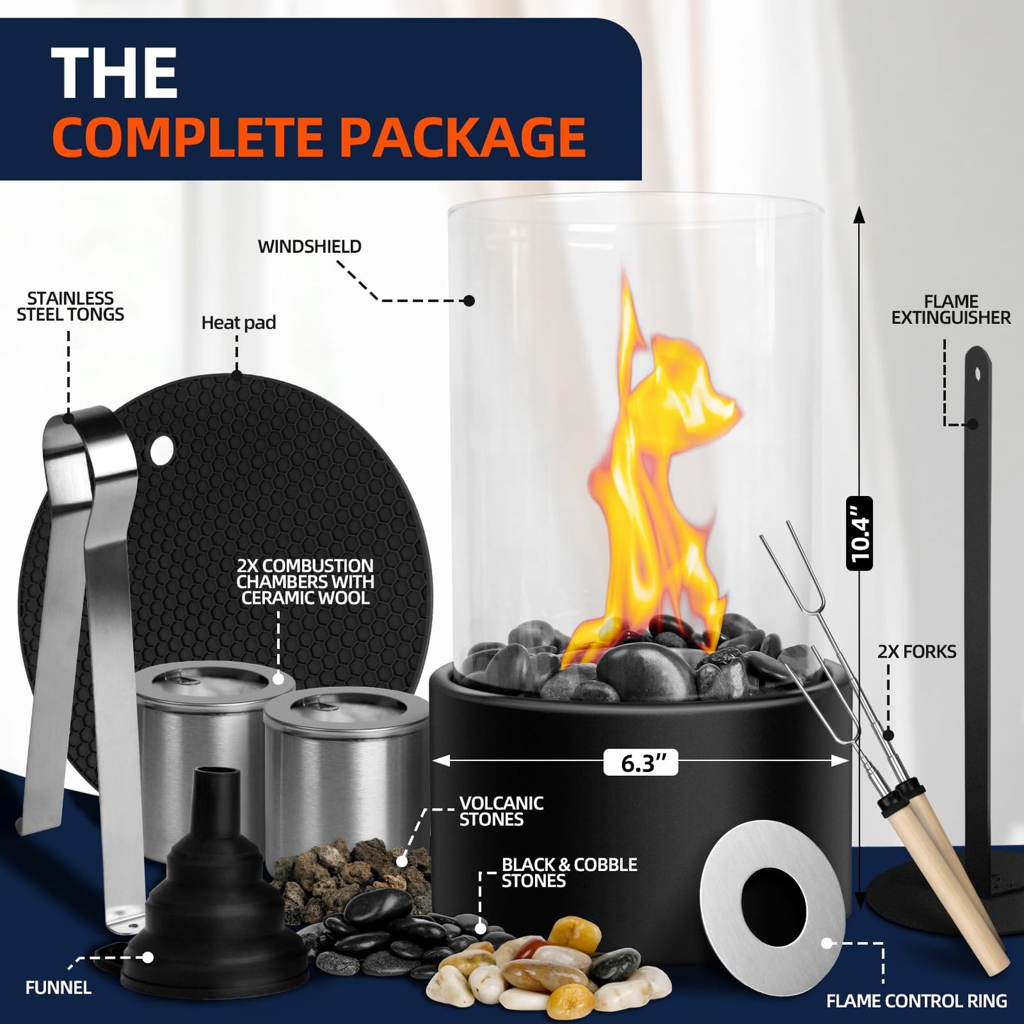 2024 New Tabletop Fire Pit,Woodgrain Portable Table Top Firepit Outdoor Indoor Table top Fireplace Smores Maker for Family Dinner Party Patio Balcony Backyard Housewarming Table Decor