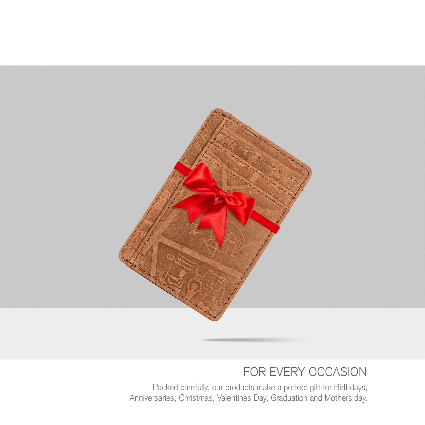 Leather Minimalist Wallet for Men & Women RFID Front Pocket Leather Card Holder Wallets