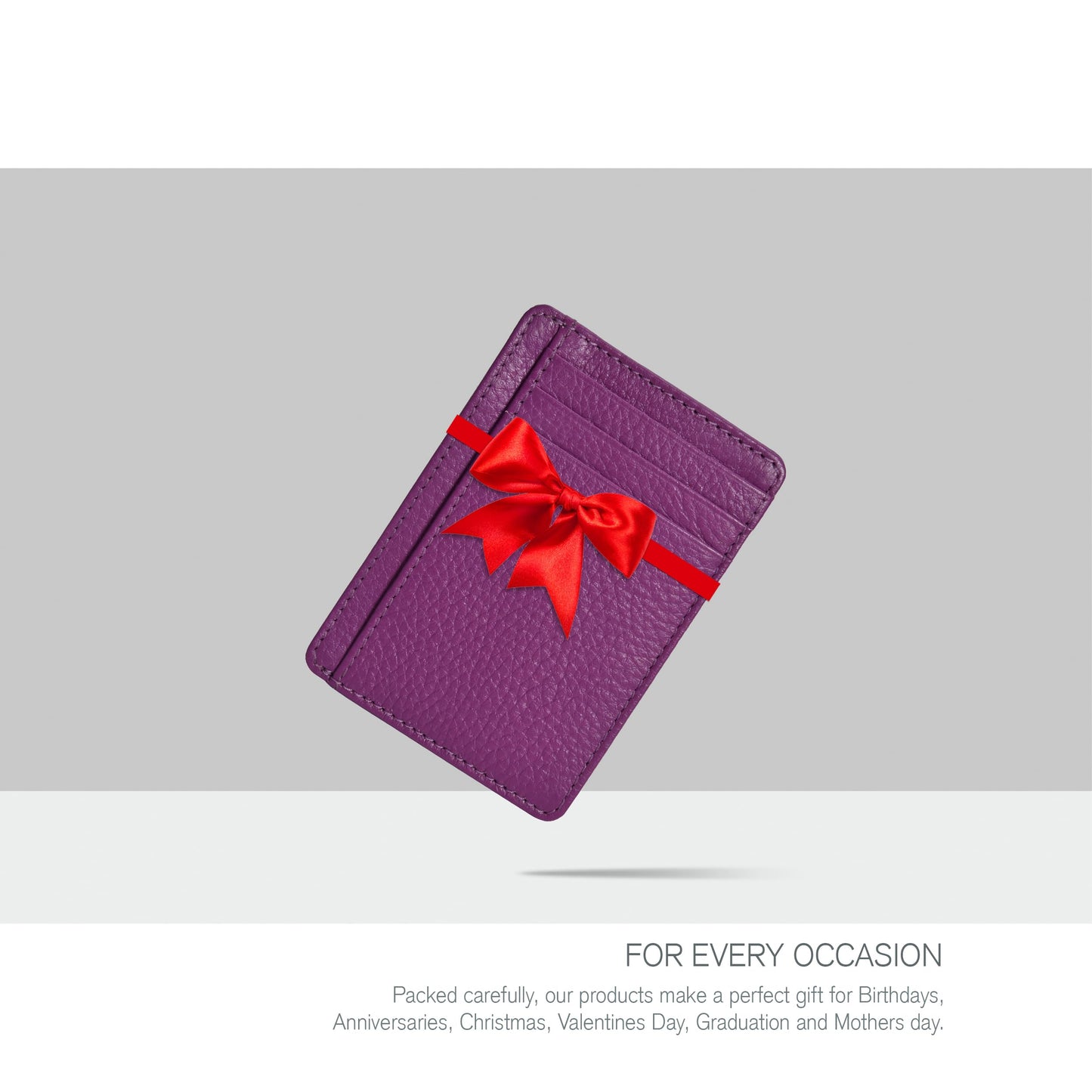 Leather Minimalist Wallet for Men & Women RFID Front Pocket Leather Card Holder Wallets