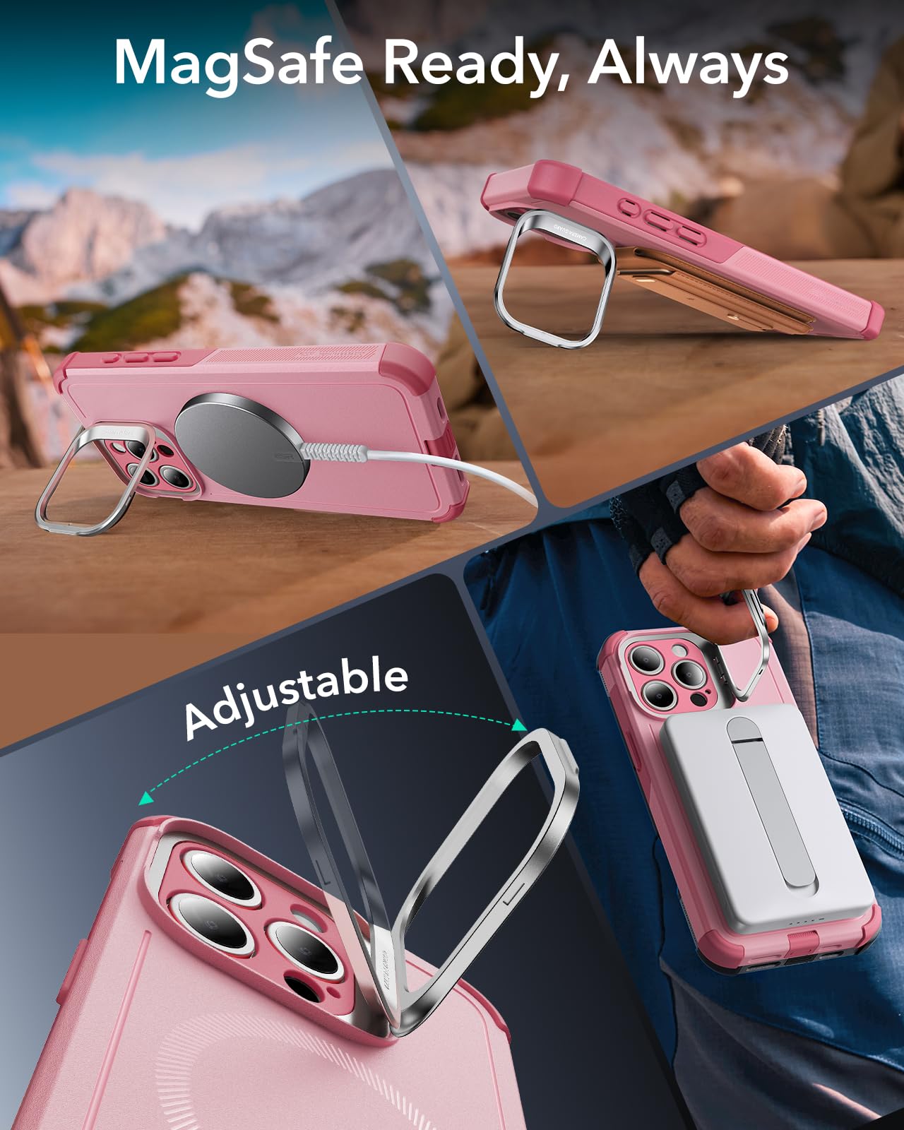 ESR Air Armor Case, Compatible with iPhone 13 Pro Max Case, Military-Grade Drop Protection, Shock-Absorbing Corners, Yellowing-Resistant Hard Back, Scratch Resistant, Clear