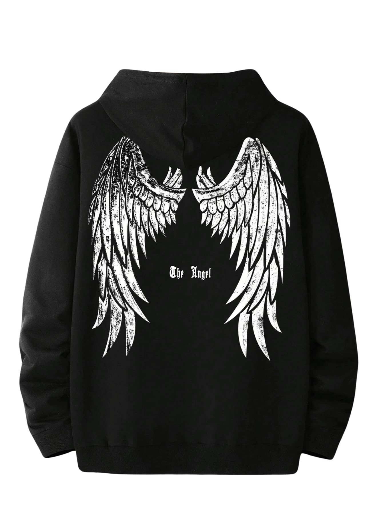 Floerns Men's Graphic Print Long Sleeve Drawstring Hoodie Pullover Sweatshirt