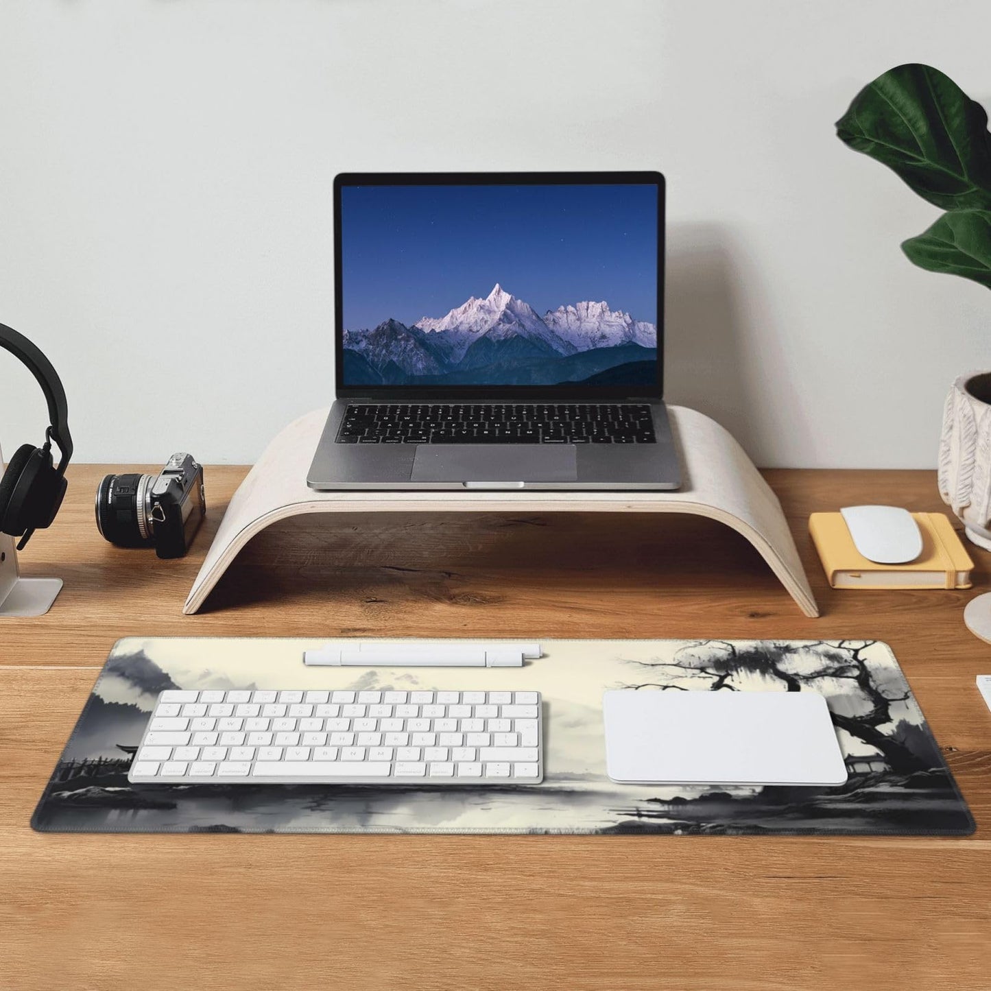 Japanese Mouse Pad, Large Japanese Desk Mat, XL Anime Gaming Keyboard Mat, Non-Slip Rubber Base, Big Extended Desk Protector for Home Office, 31.5”x11.8”