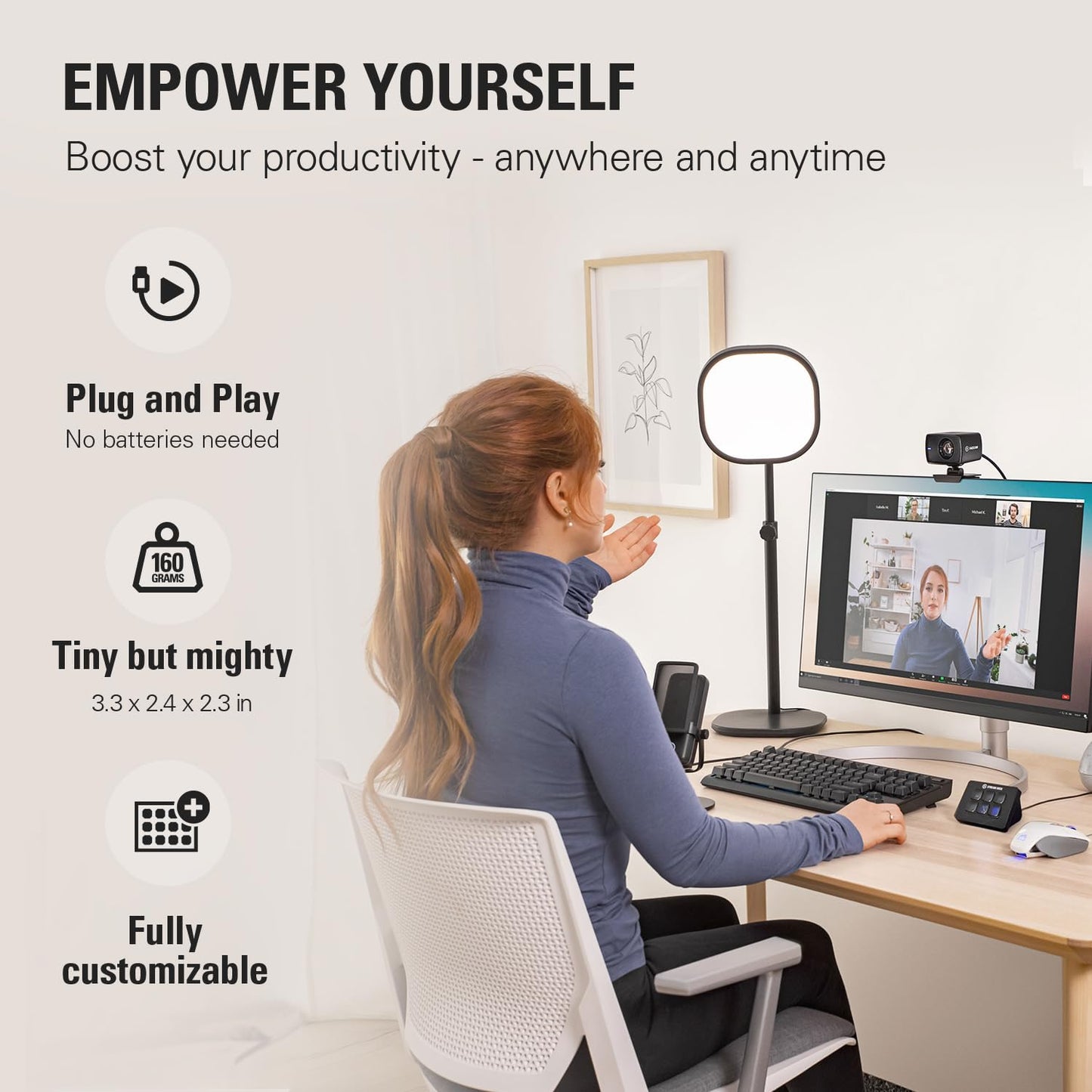 Elgato Stream Deck Mini – Control Zoom, Teams, PowerPoint, MS Office and More, Boost Productivity with Seamless Integration for Daily Apps, Set Up Shortcuts Easily, Compatible with Mac and PC