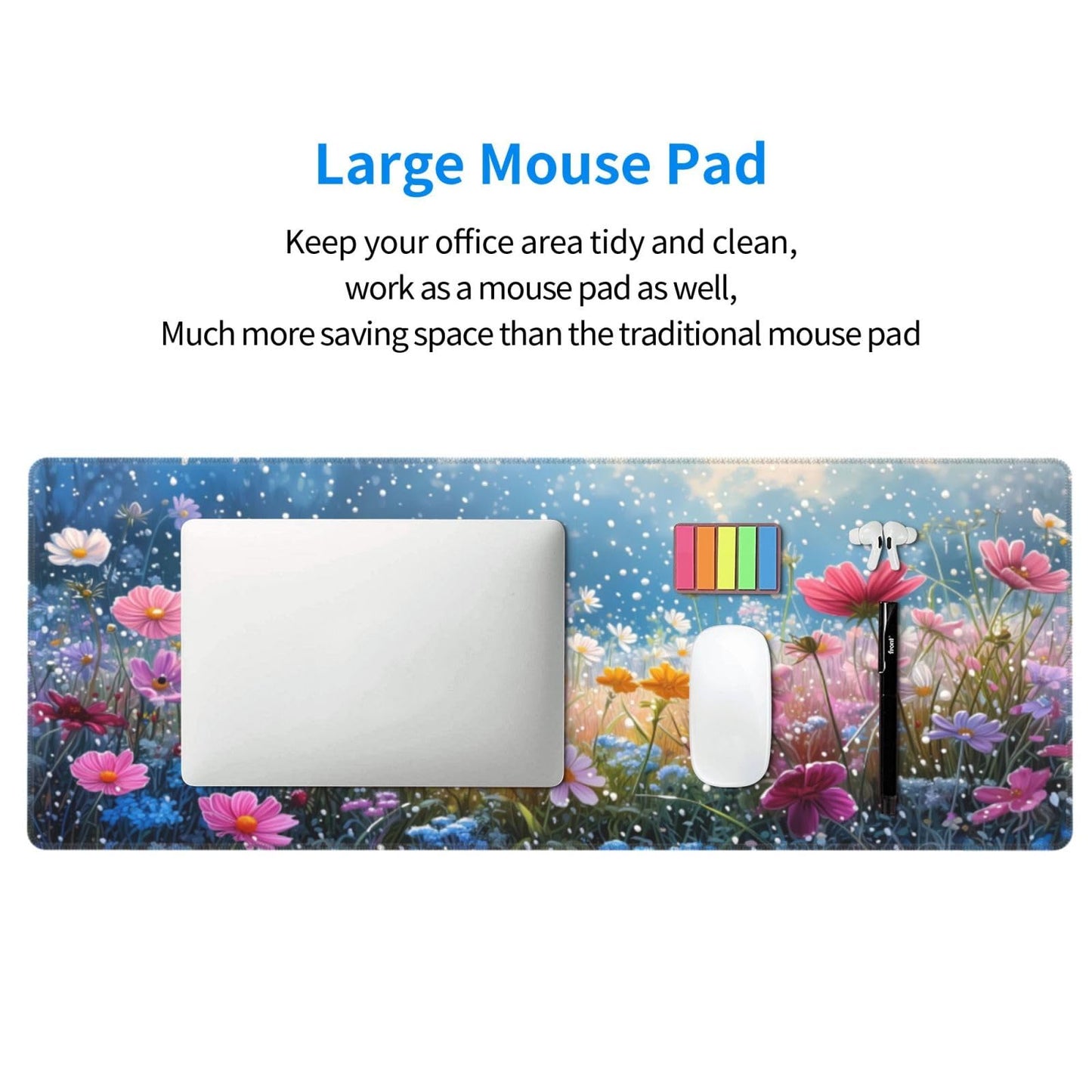 Japanese Mouse Pad, Large Japanese Desk Mat, XL Anime Gaming Keyboard Mat, Non-Slip Rubber Base, Big Extended Desk Protector for Home Office, 31.5”x11.8”