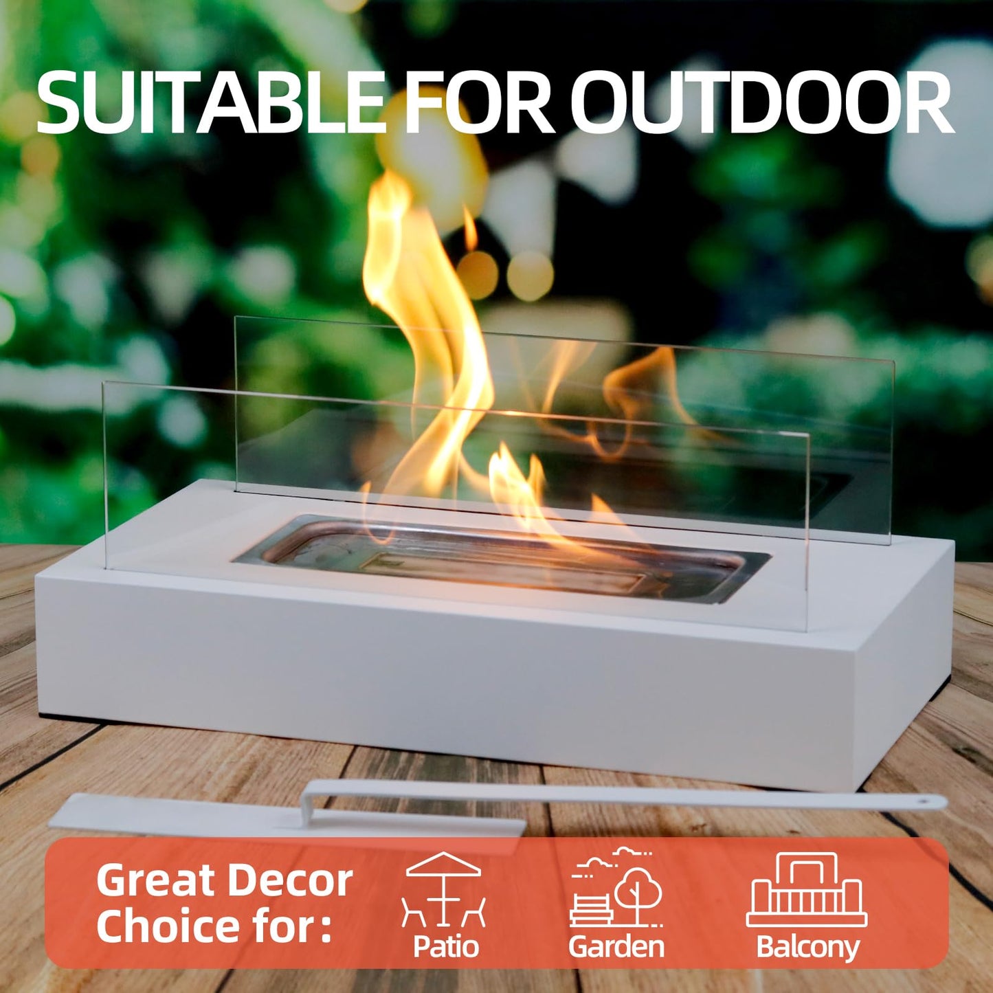 2024 New Tabletop Fire Pit,Woodgrain Portable Table Top Firepit Outdoor Indoor Table top Fireplace Smores Maker for Family Dinner Party Patio Balcony Backyard Housewarming Table Decor