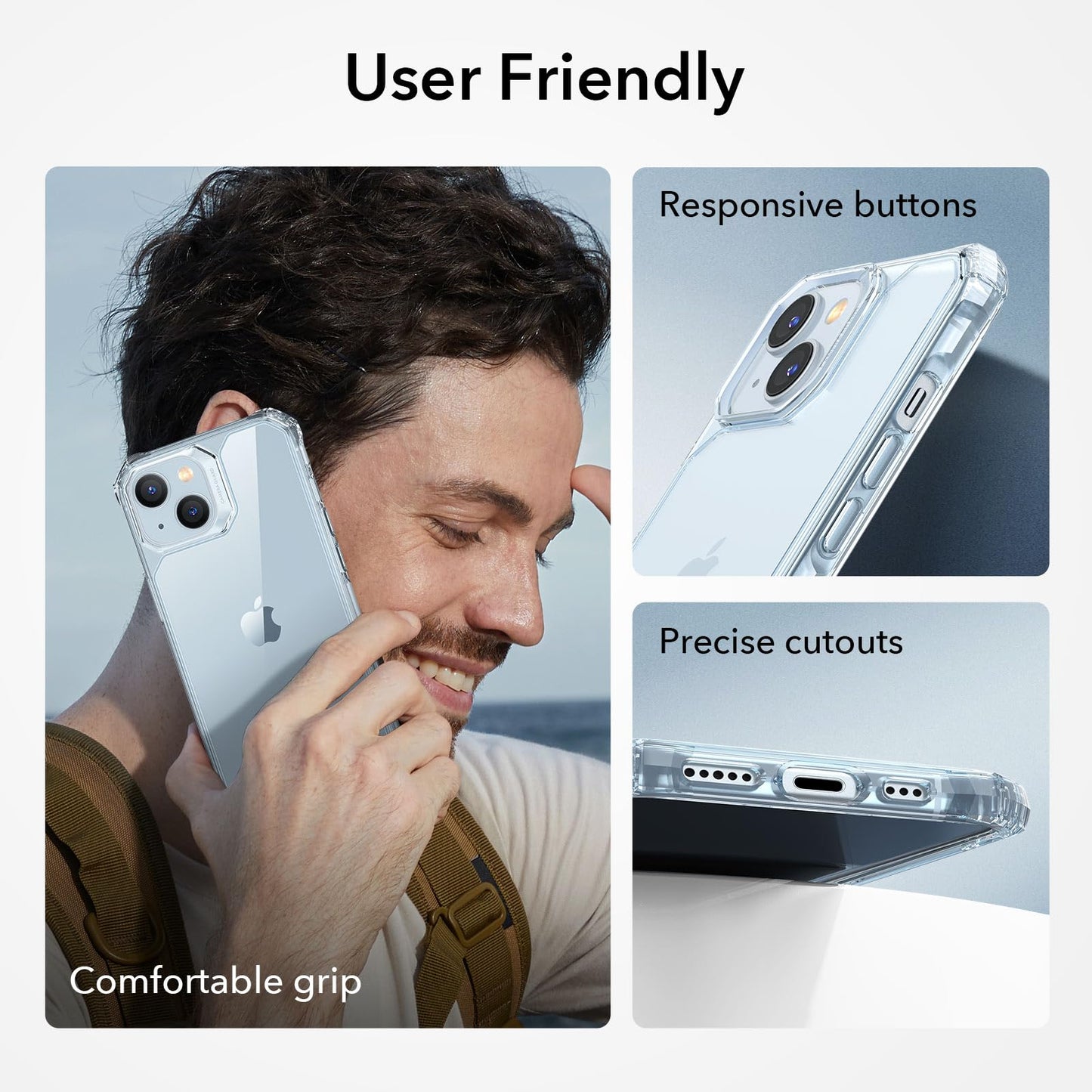 ESR Air Armor Case, Compatible with iPhone 13 Pro Max Case, Military-Grade Drop Protection, Shock-Absorbing Corners, Yellowing-Resistant Hard Back, Scratch Resistant, Clear