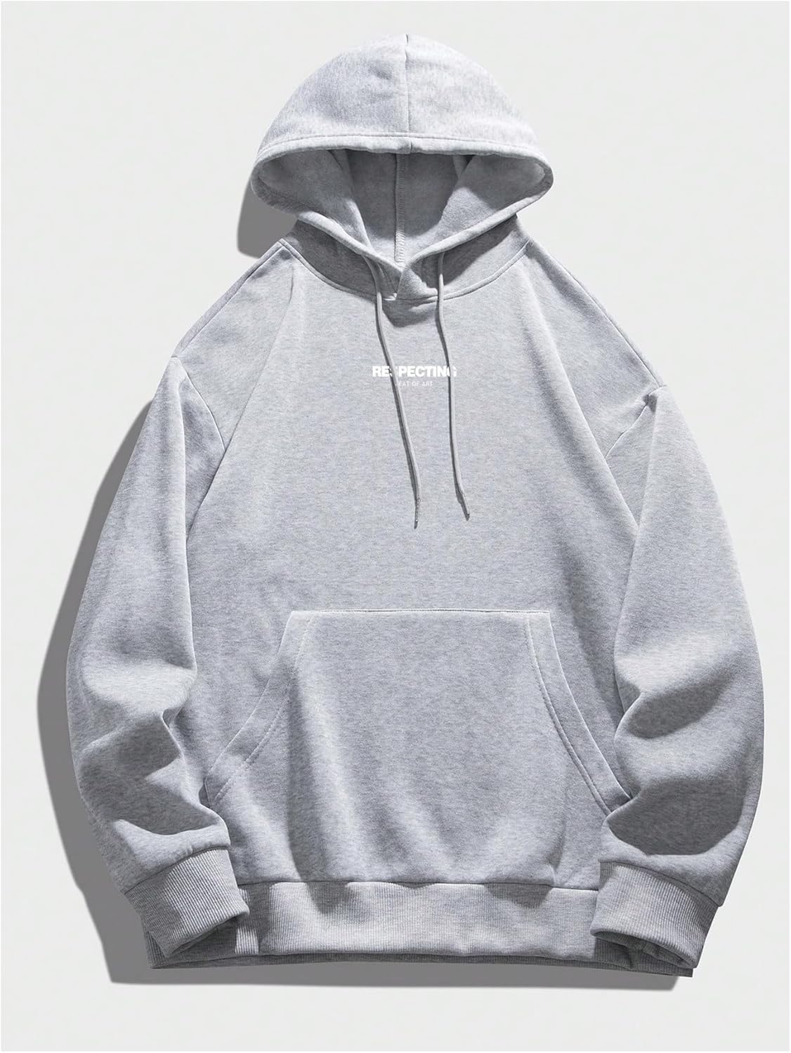 Floerns Men's Graphic Print Long Sleeve Drawstring Hoodie Pullover Sweatshirt