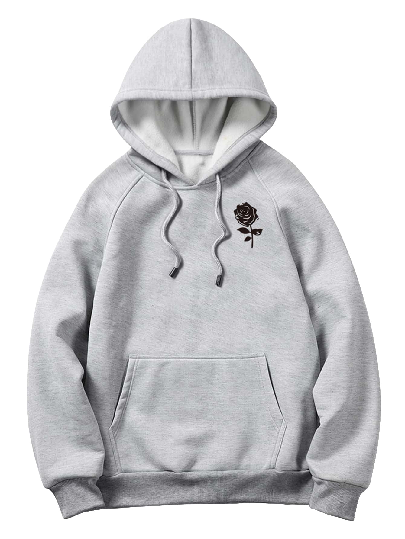 Floerns Men's Graphic Print Long Sleeve Drawstring Hoodie Pullover Sweatshirt