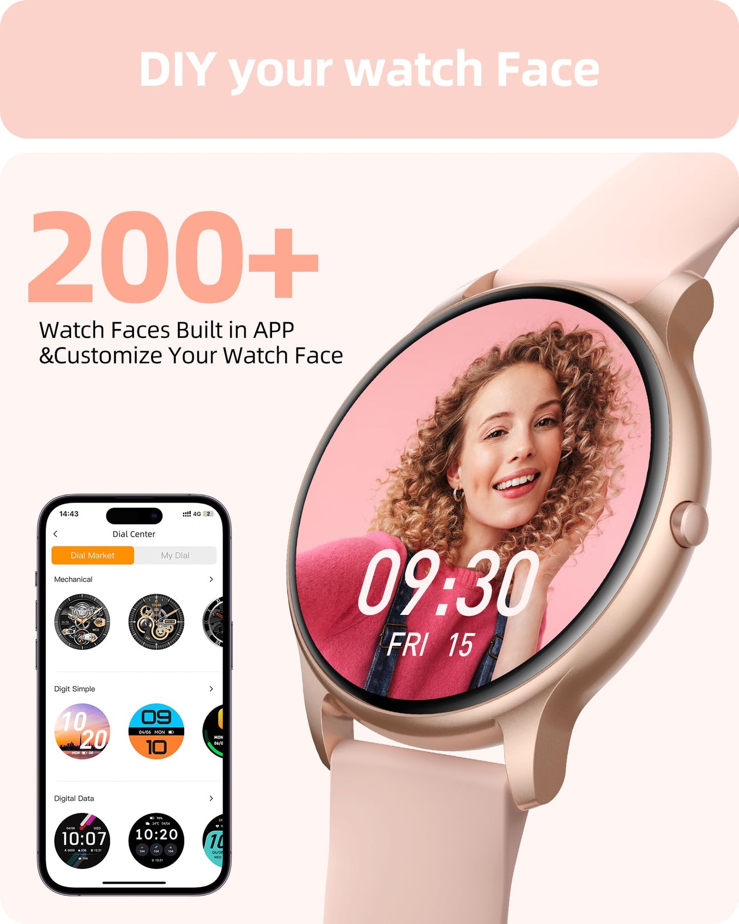 Parsonver Smart Watch for Men Women(Answer/Make Calls), HD Screen Fitness Tracker IP68 Waterproof 100+ Sport Modes, Heart Rate Sleep Monitor, Pedometer, Smartwatch for Android Phones/iPhone Compatible