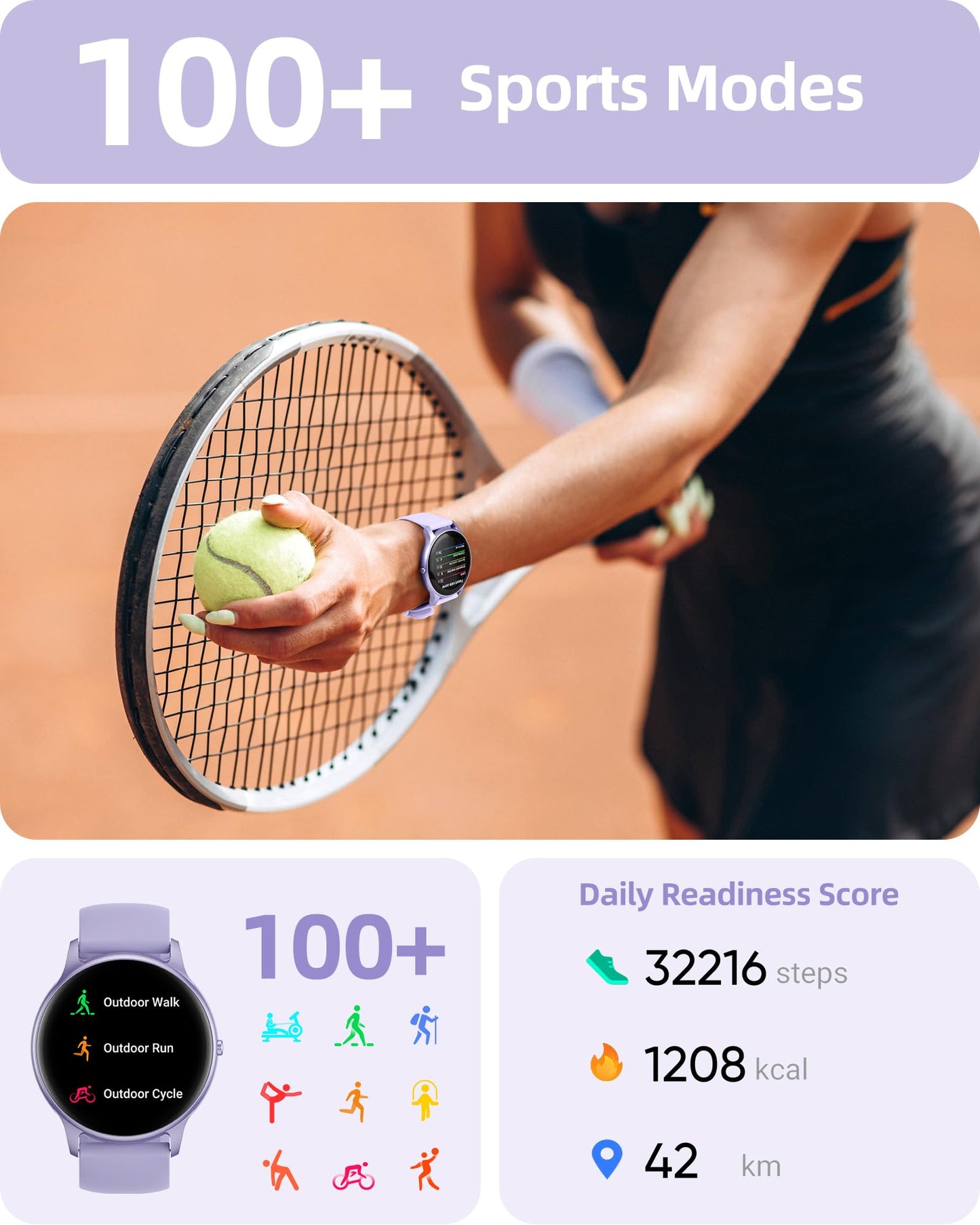 Parsonver Smart Watch for Men Women(Answer/Make Calls), HD Screen Fitness Tracker IP68 Waterproof 100+ Sport Modes, Heart Rate Sleep Monitor, Pedometer, Smartwatch for Android Phones/iPhone Compatible