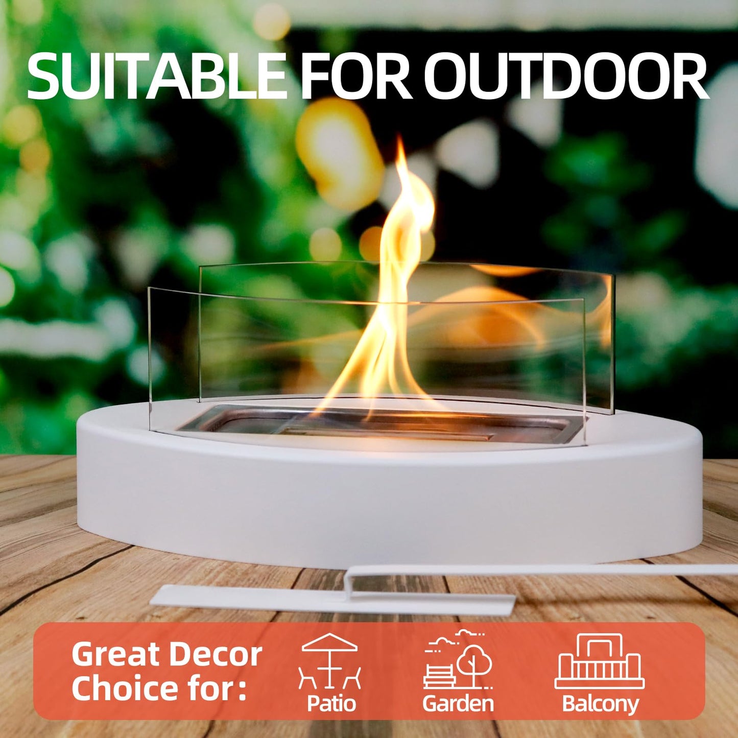 2024 New Tabletop Fire Pit,Woodgrain Portable Table Top Firepit Outdoor Indoor Table top Fireplace Smores Maker for Family Dinner Party Patio Balcony Backyard Housewarming Table Decor