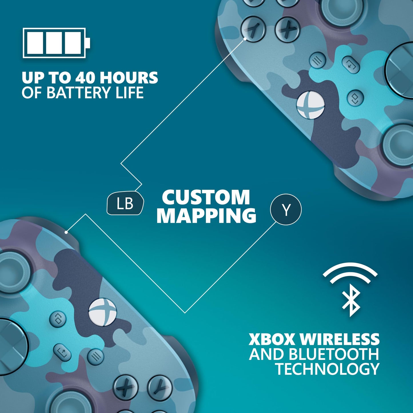 Xbox Special Edition Wireless Gaming Controller – Mineral Camo – Xbox Series X|S, Xbox One, Windows PC, Android, and iOS