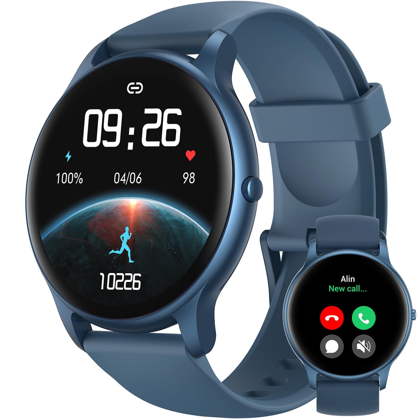 Parsonver Smart Watch for Men Women(Answer/Make Calls), HD Screen Fitness Tracker IP68 Waterproof 100+ Sport Modes, Heart Rate Sleep Monitor, Pedometer, Smartwatch for Android Phones/iPhone Compatible
